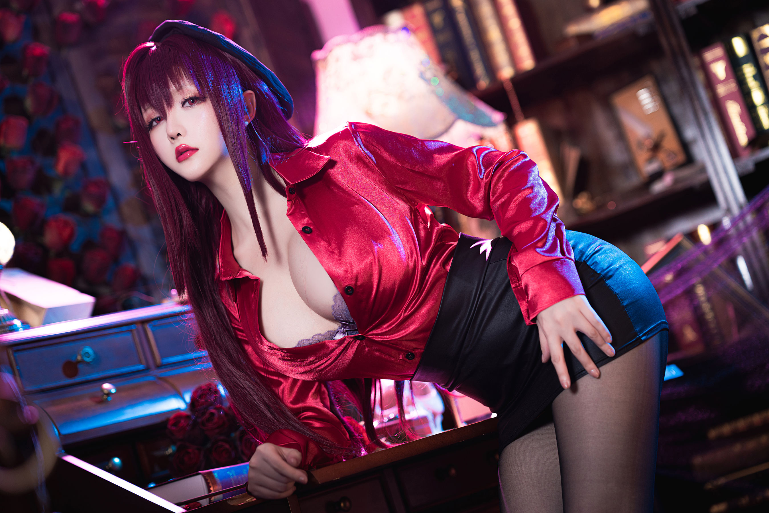 [福利COS] Coser小姐姐星之迟迟 - 斯卡哈-真红教枪