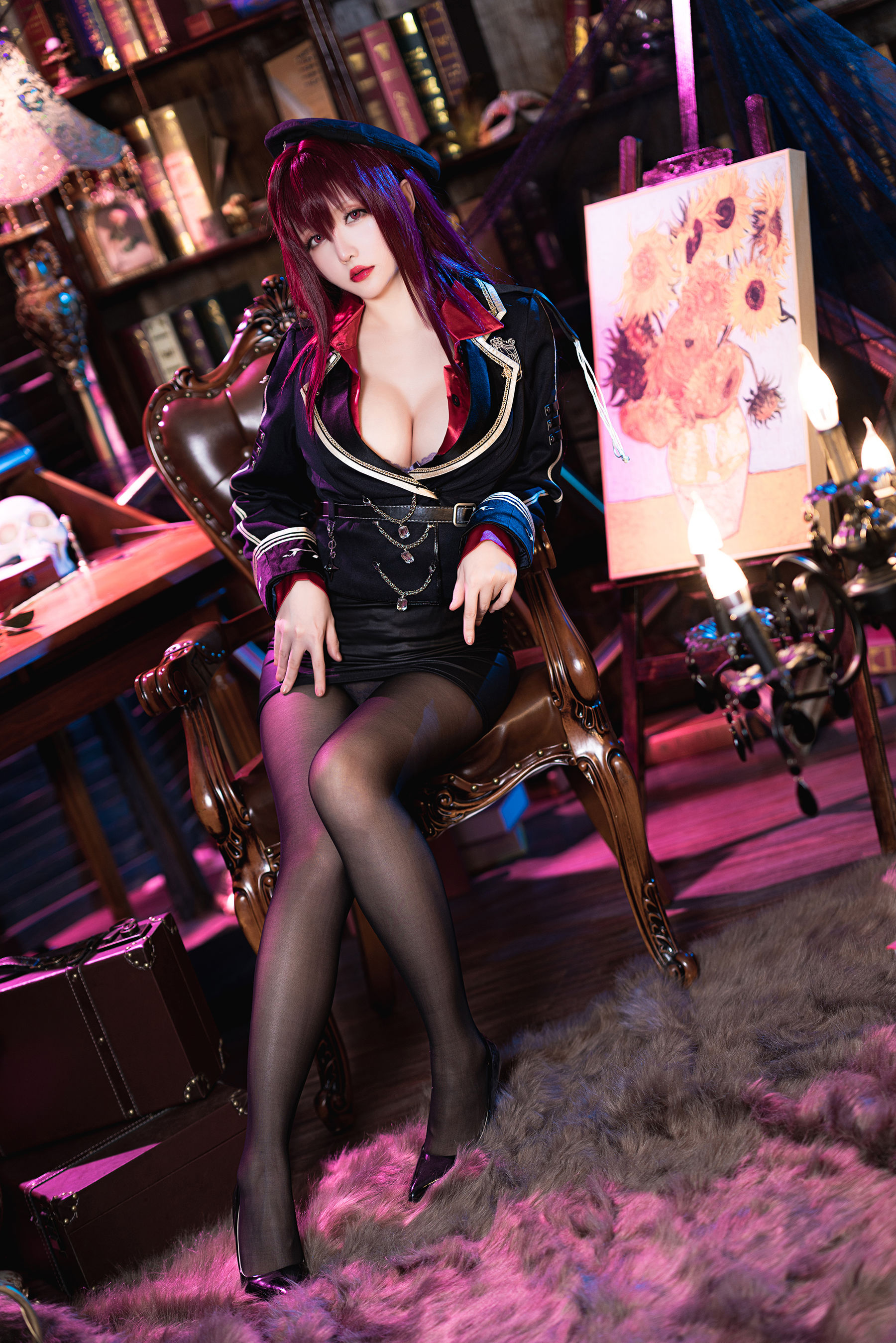 [福利COS] Coser小姐姐星之迟迟 - 斯卡哈-真红教枪