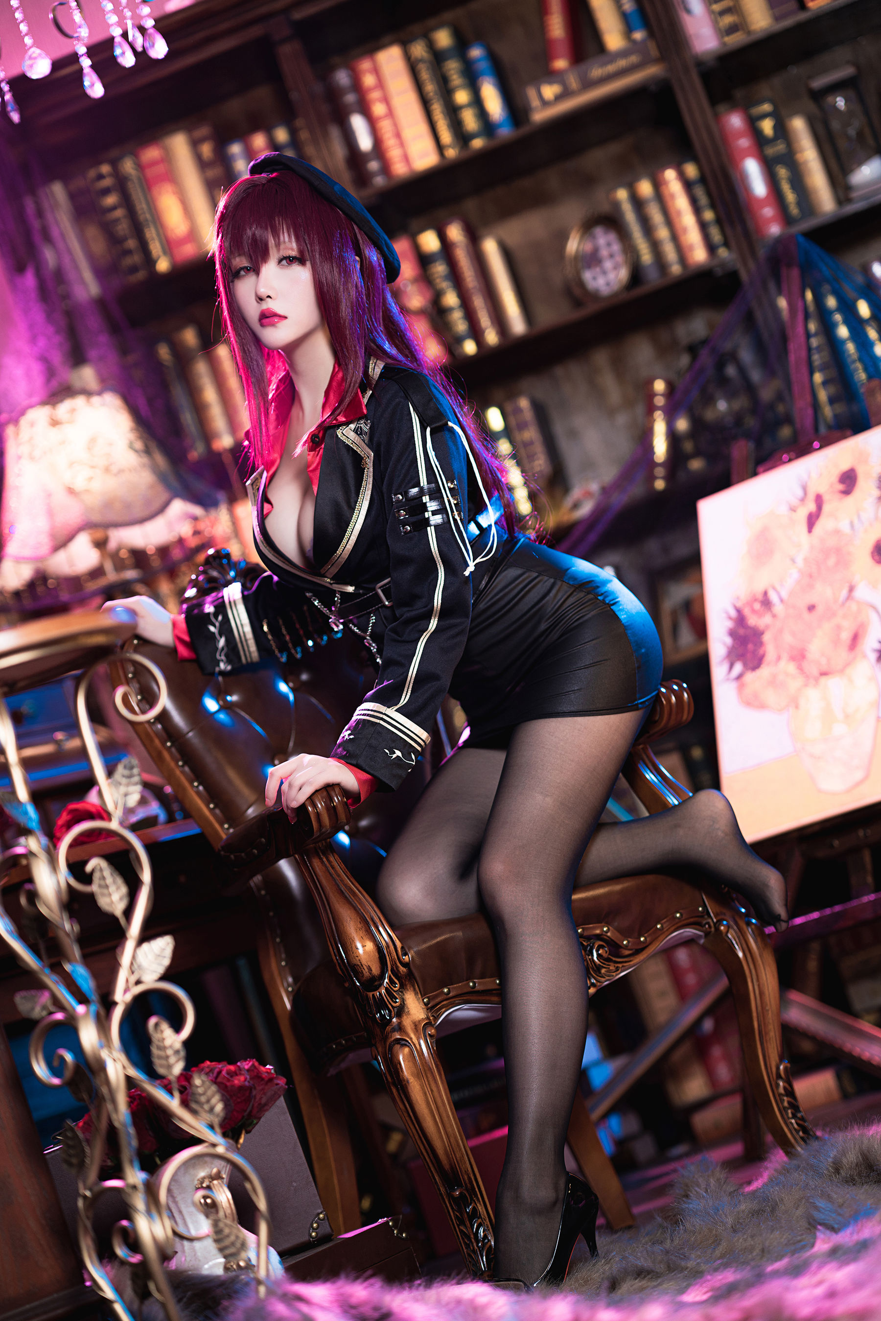 [福利COS] Coser小姐姐星之迟迟 - 斯卡哈-真红教枪