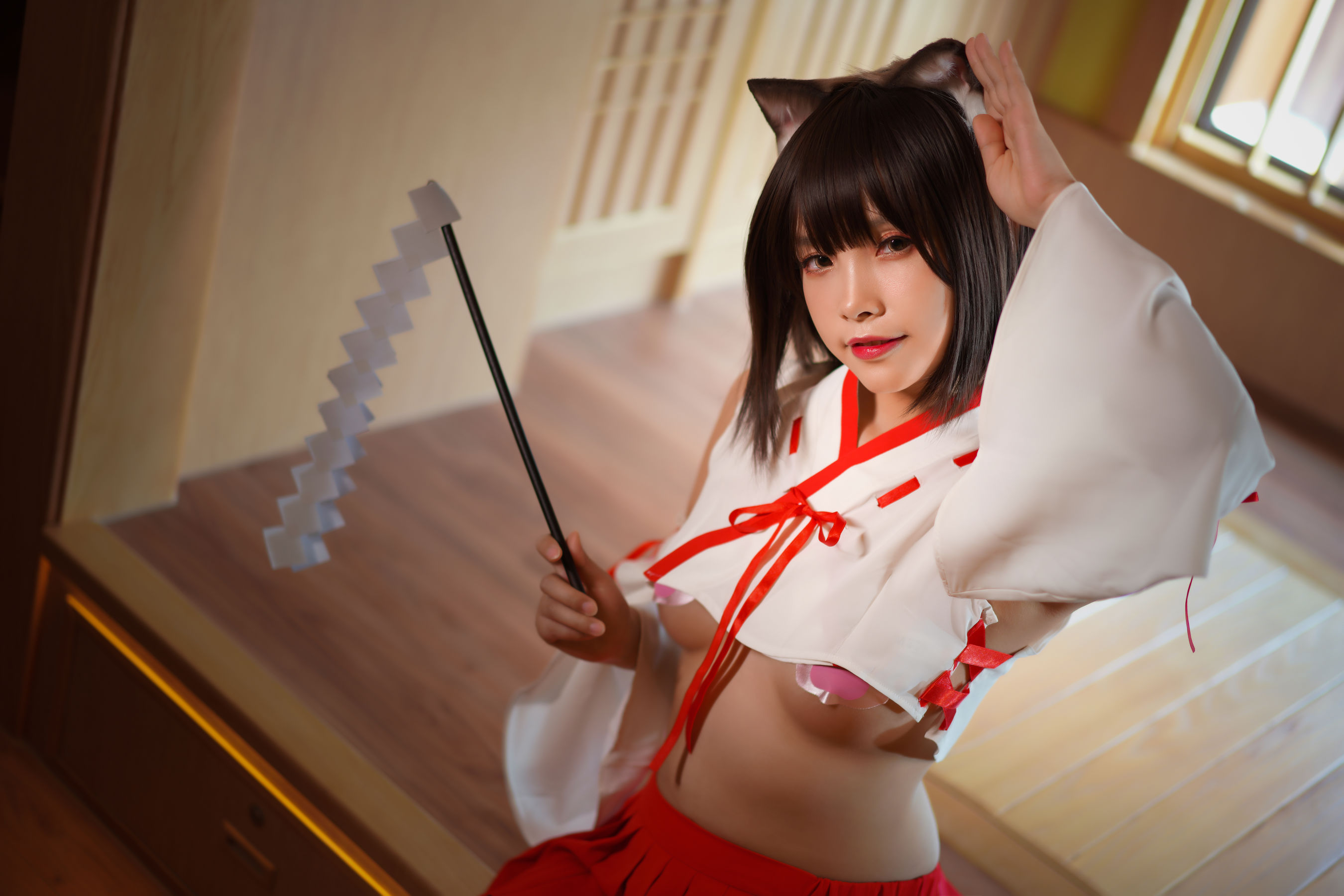[福利COS] Neko-薇薇 - 巫女