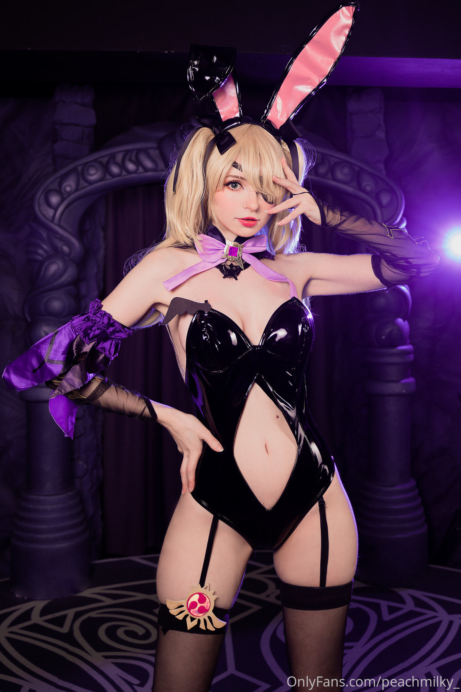 [福利COS] Peach milky - Fischl Playboy Bunny Genshin Impact
