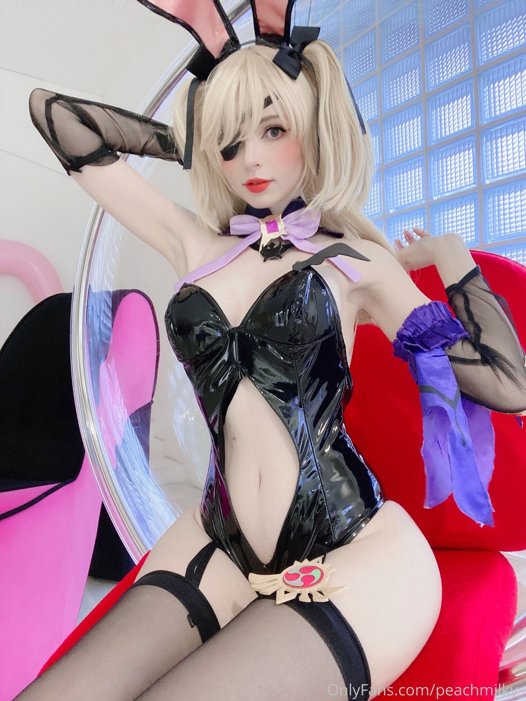 [福利COS] Peach milky - Fischl Playboy Bunny Genshin Impact