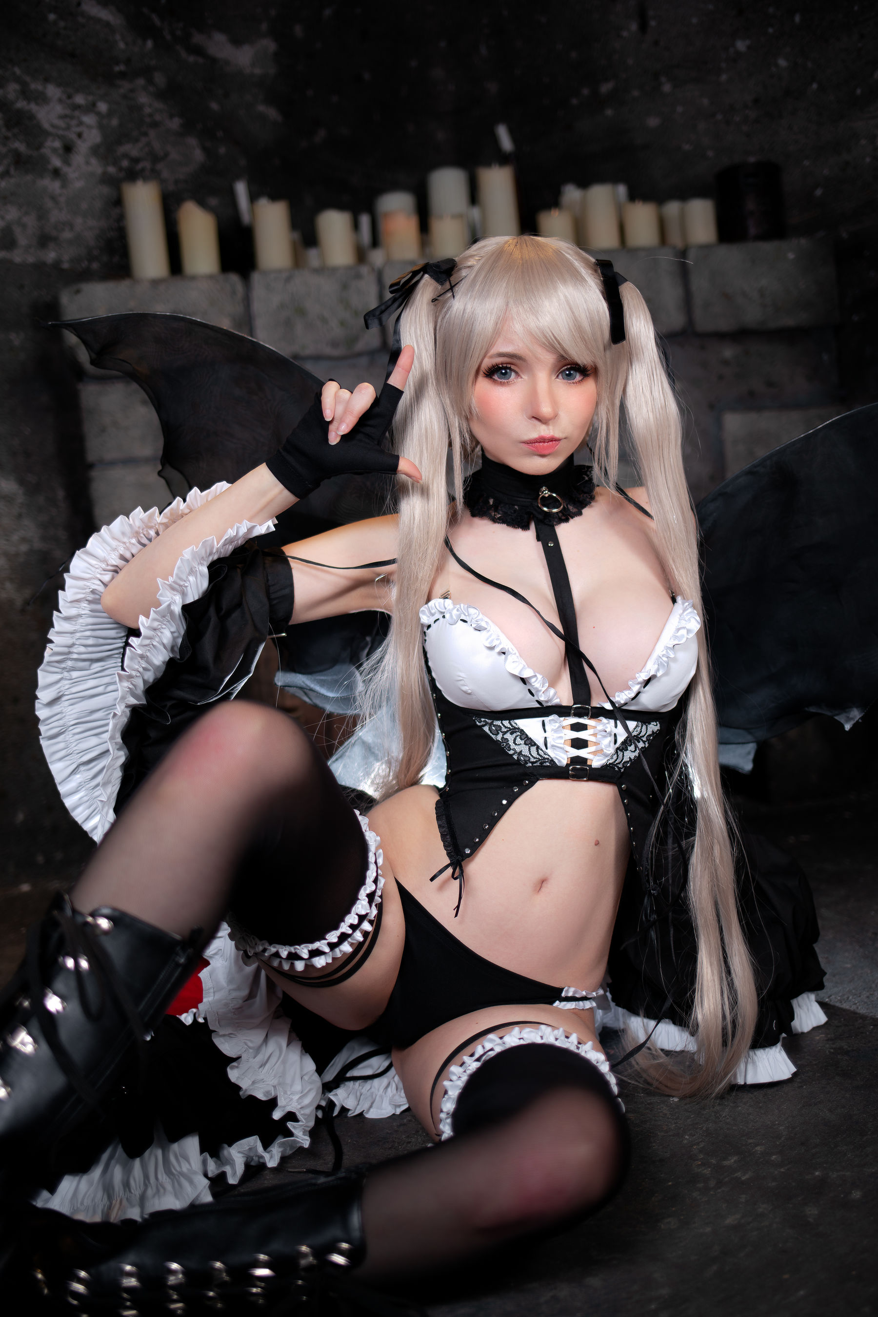 [福利COS] Peach milky - Sakimichan Marie Rose Set