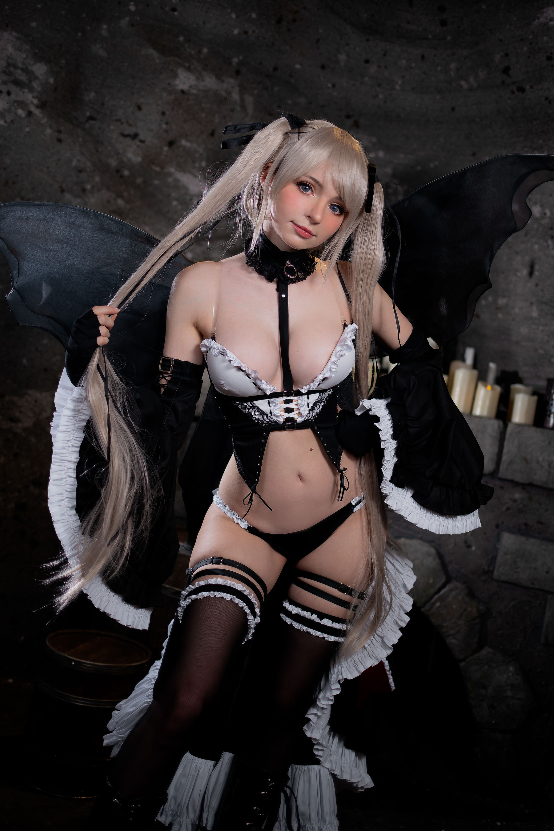 [福利COS] Peach milky - Sakimichan Marie Rose Set