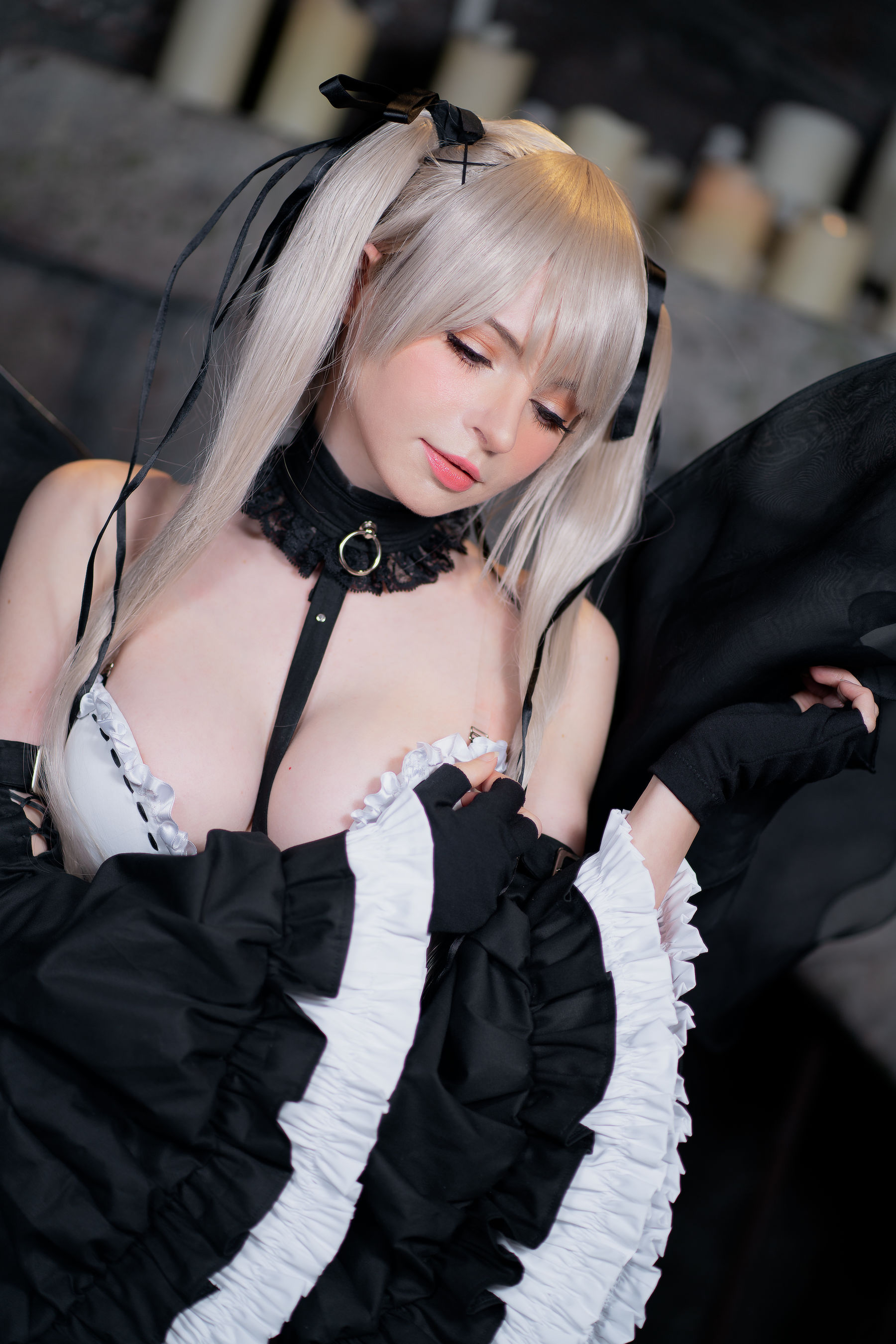 [福利COS] Peach milky - Sakimichan Marie Rose Set