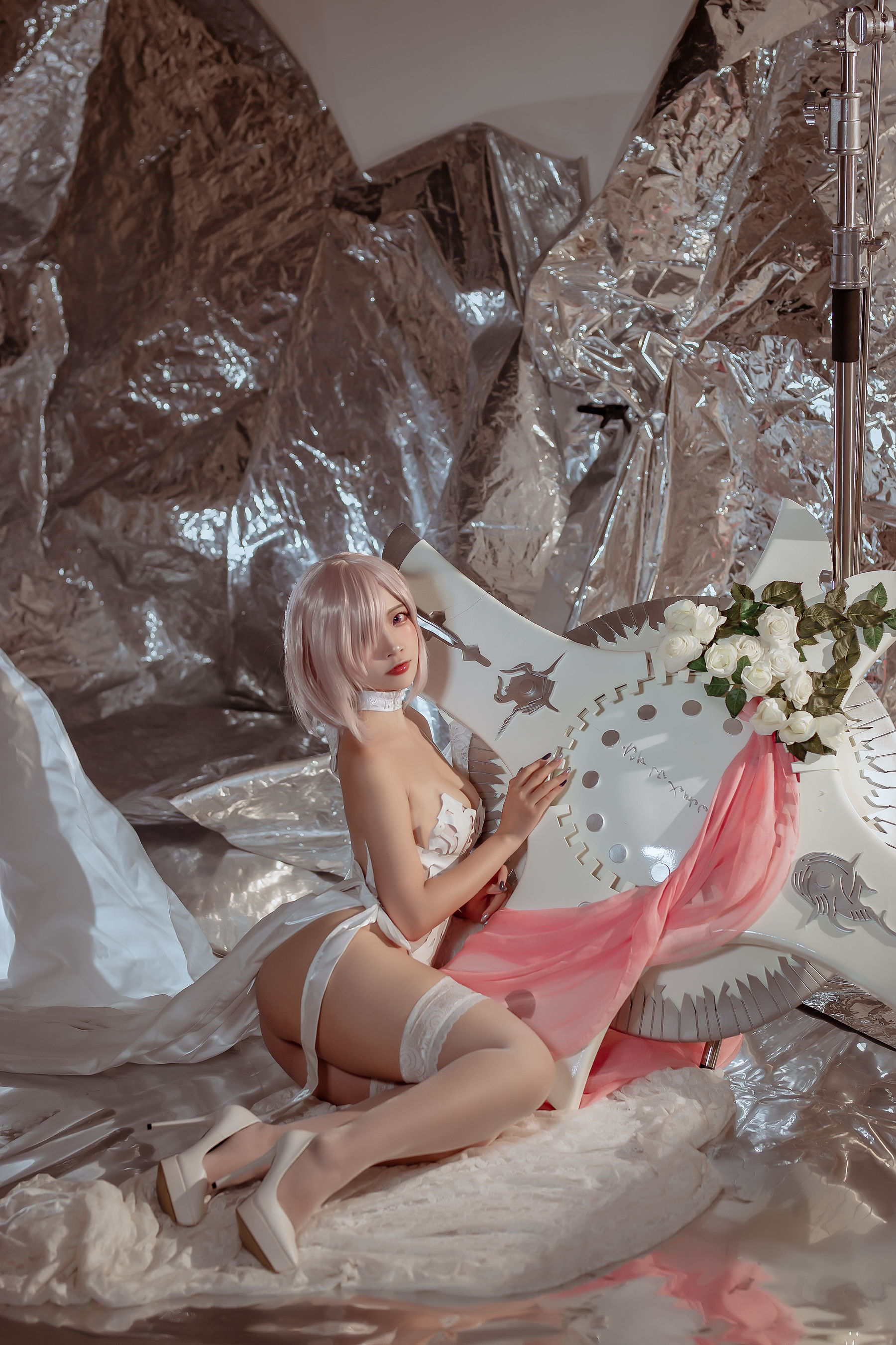 [福利COS] 人气Coser二佐Nisa - fate玛修婚纱