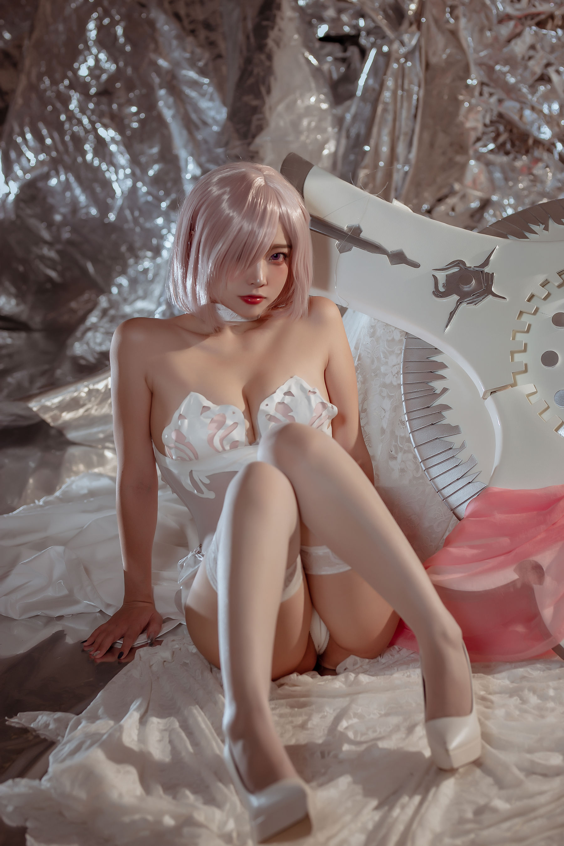 [福利COS] 人气Coser二佐Nisa - fate玛修婚纱