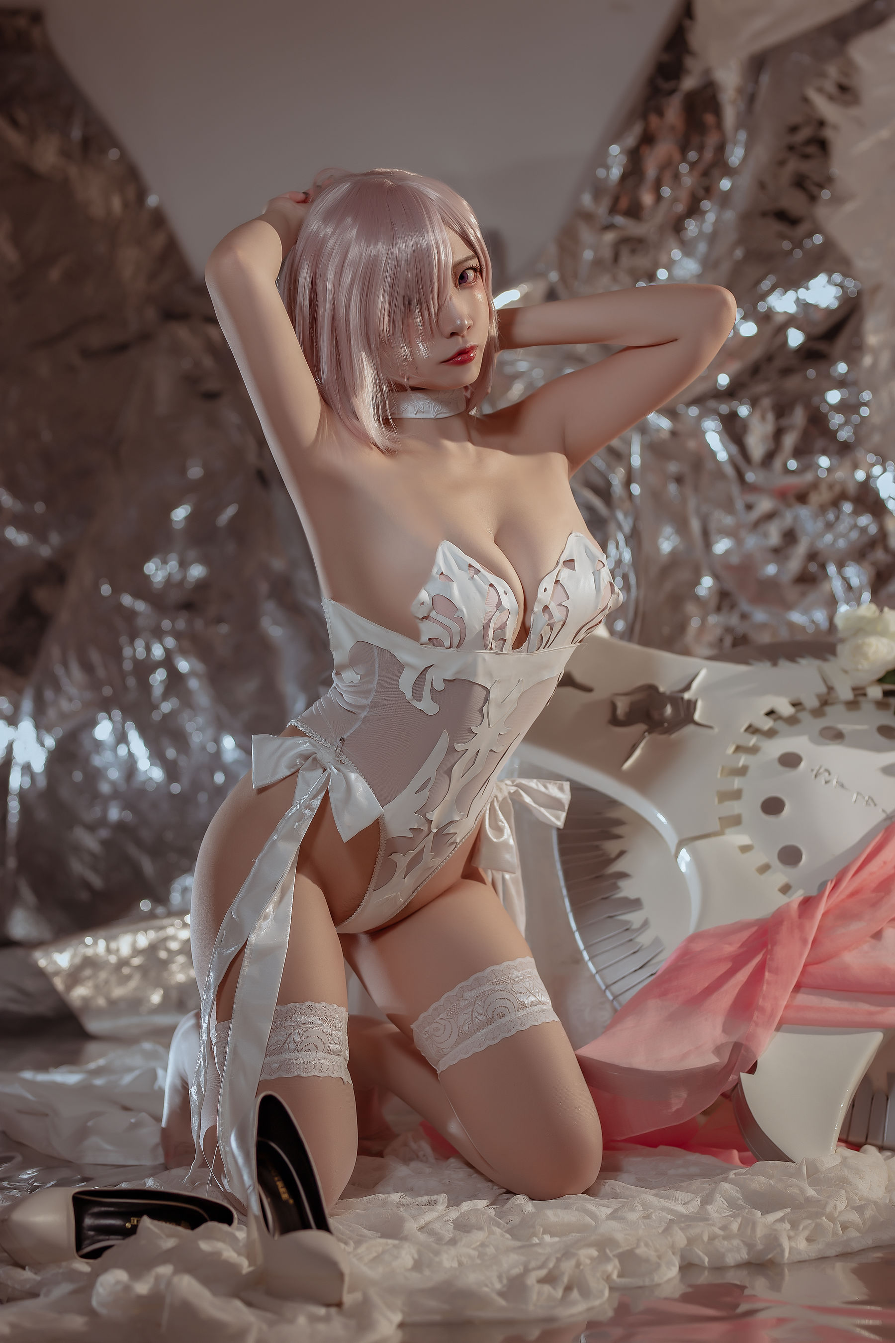 [福利COS] 人气Coser二佐Nisa - fate玛修婚纱