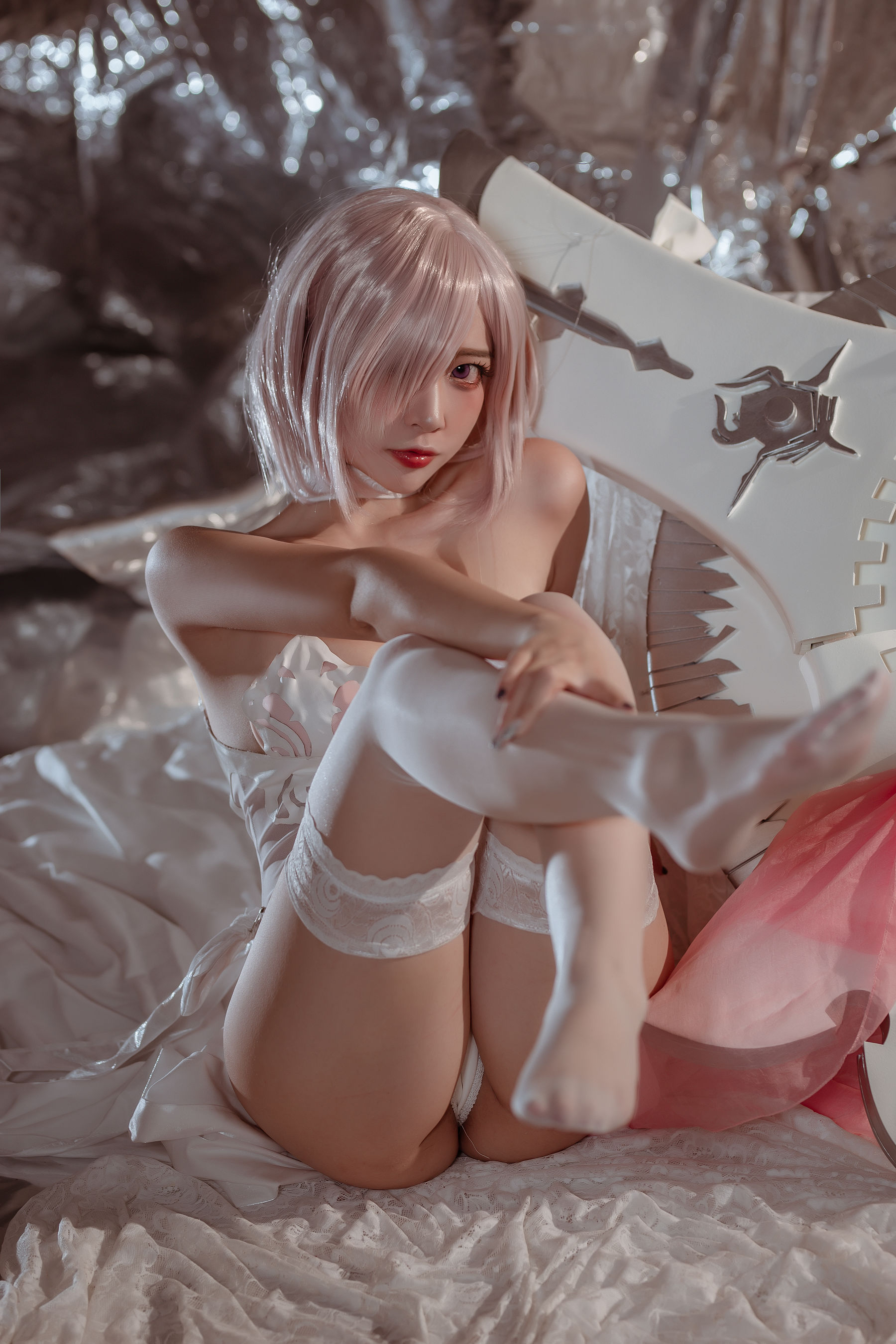 [福利COS] 人气Coser二佐Nisa - fate玛修婚纱