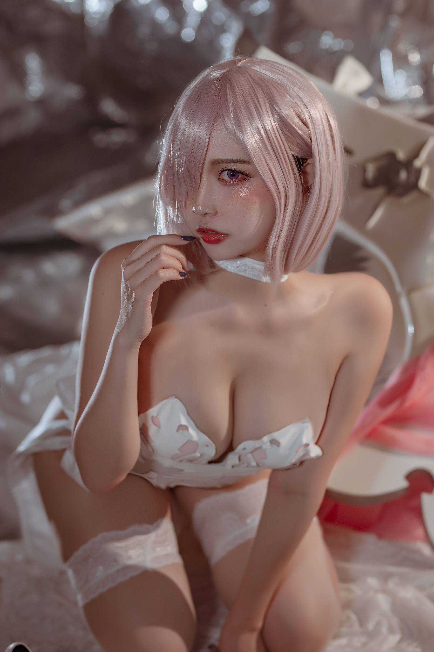 [福利COS] 人气Coser二佐Nisa - fate玛修婚纱