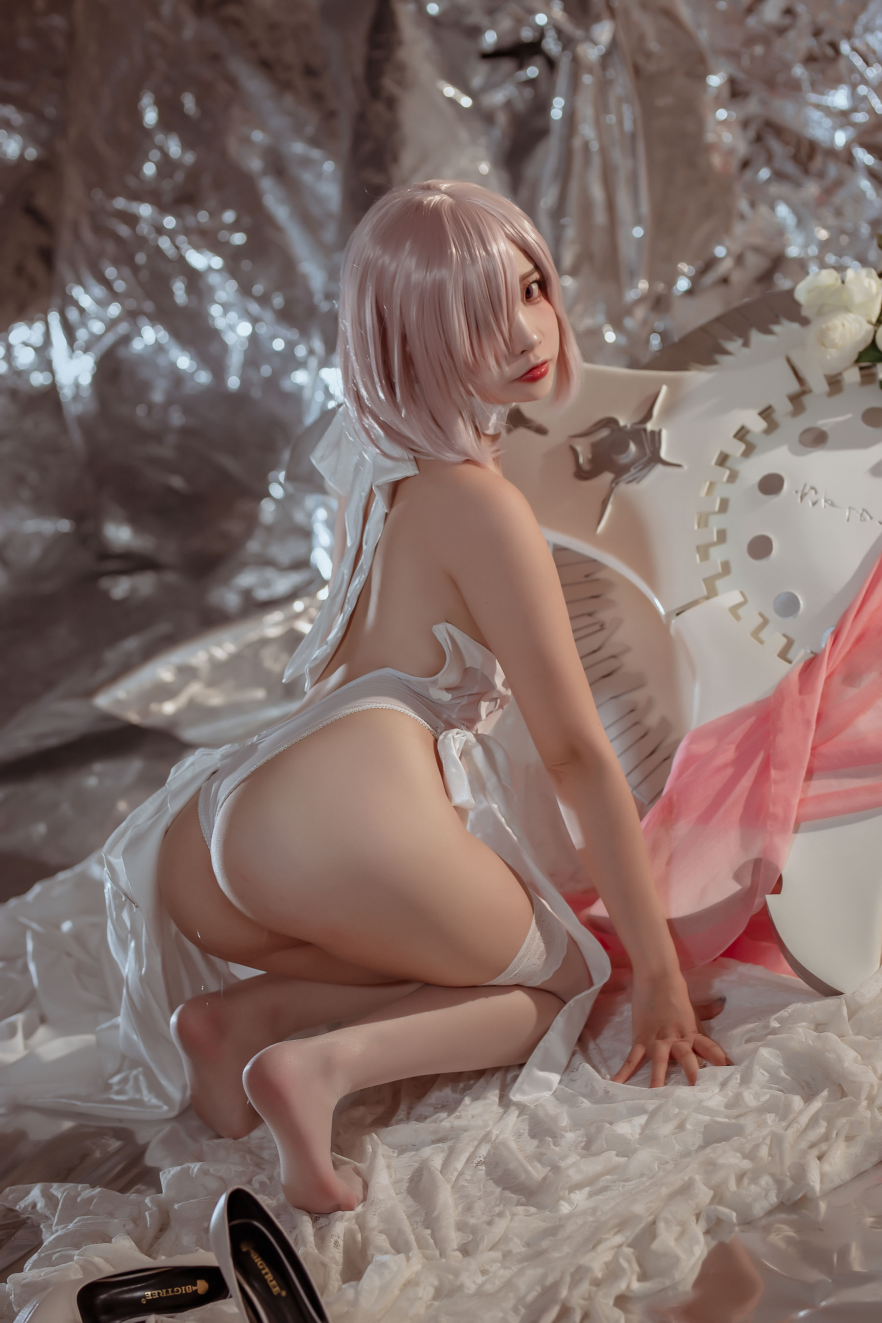 [福利COS] 人气Coser二佐Nisa - fate玛修婚纱