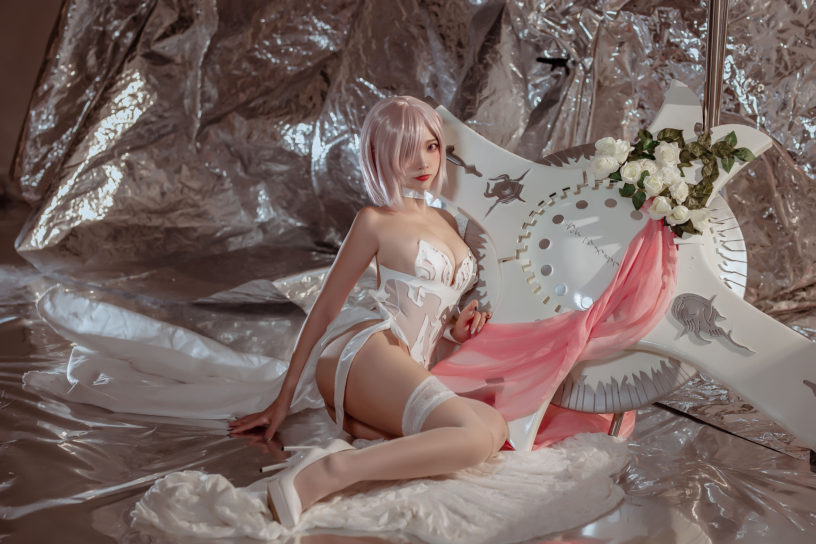 [福利COS] 人气Coser二佐Nisa - fate玛修婚纱