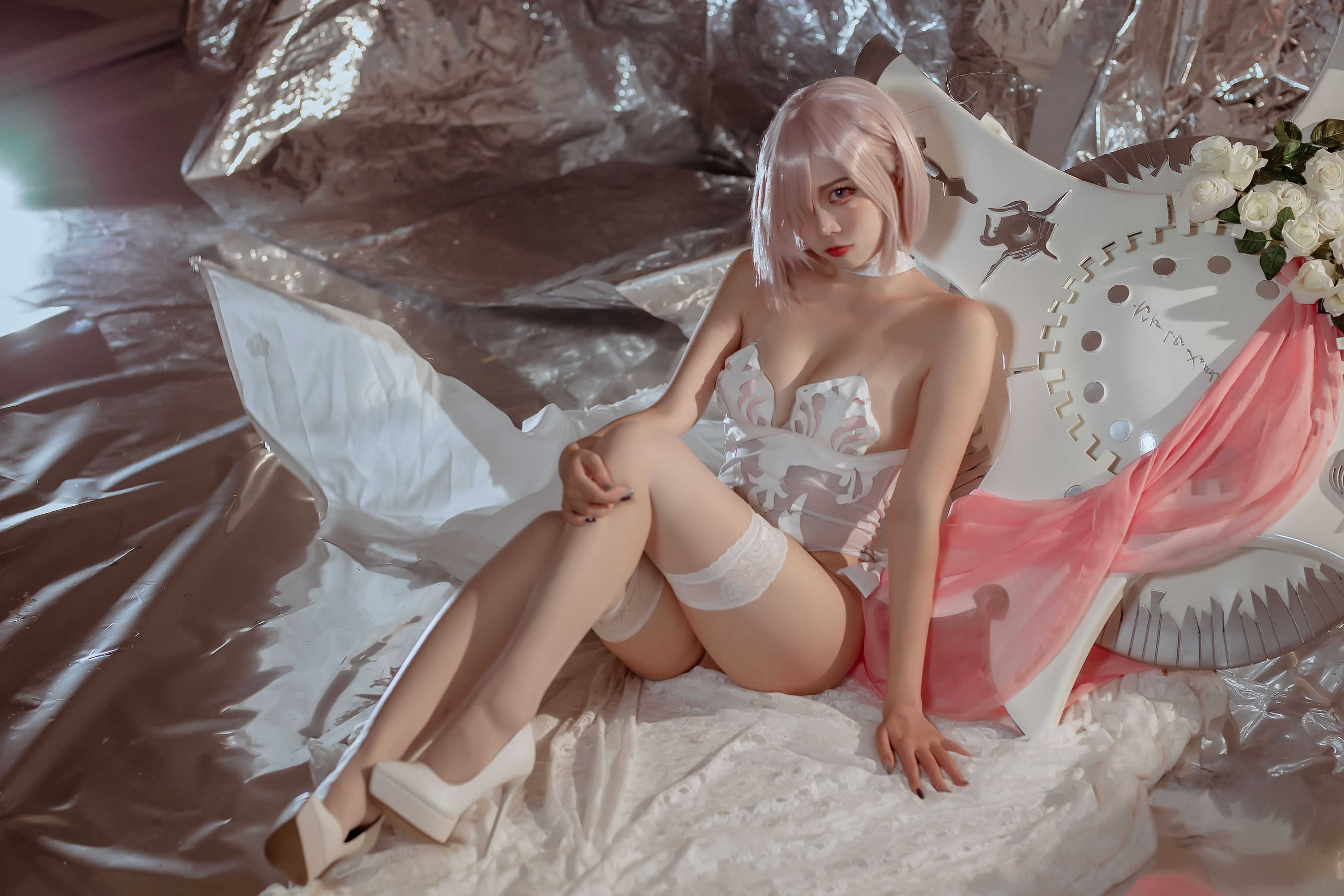 [福利COS] 人气Coser二佐Nisa - fate玛修婚纱