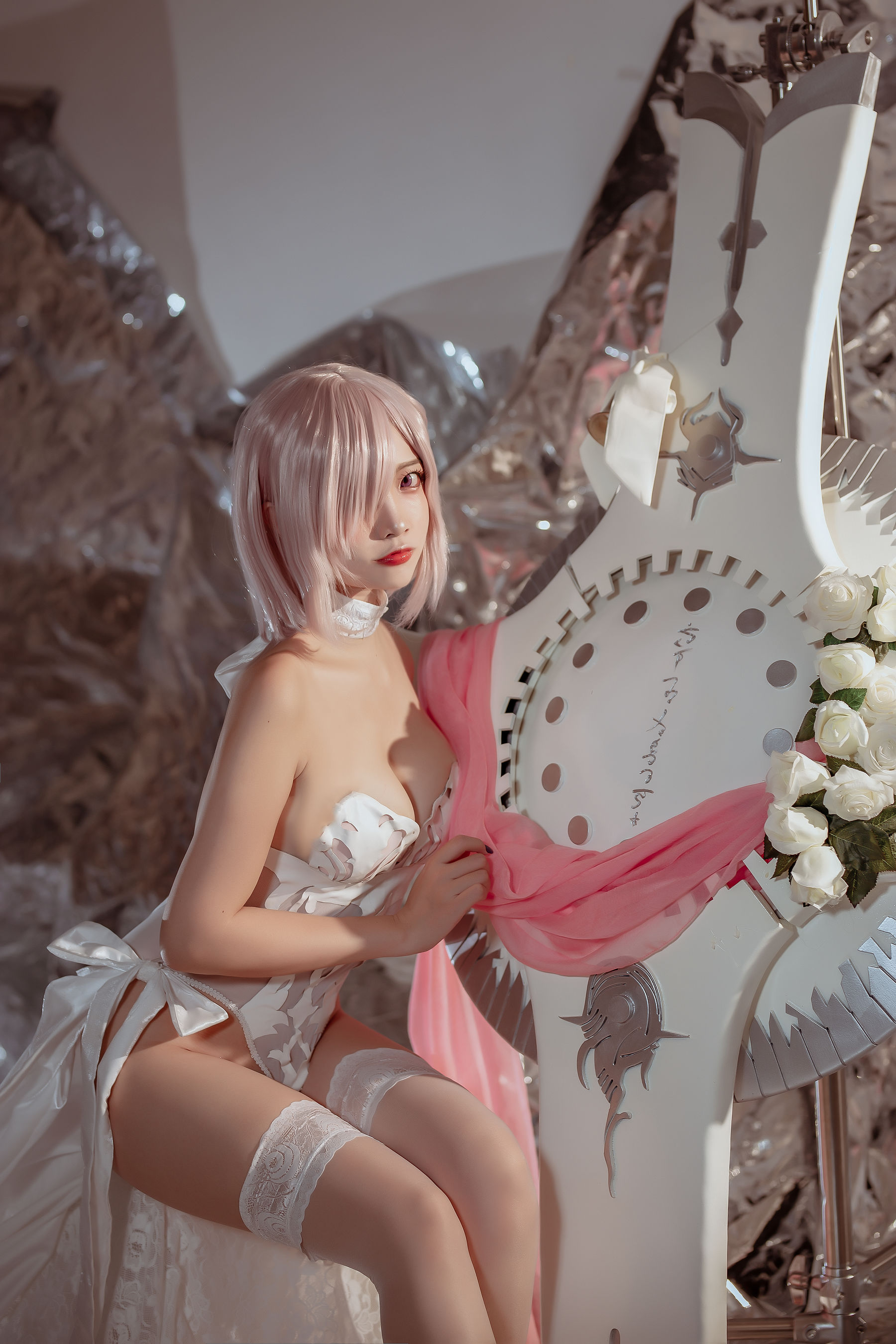 [福利COS] 人气Coser二佐Nisa - fate玛修婚纱