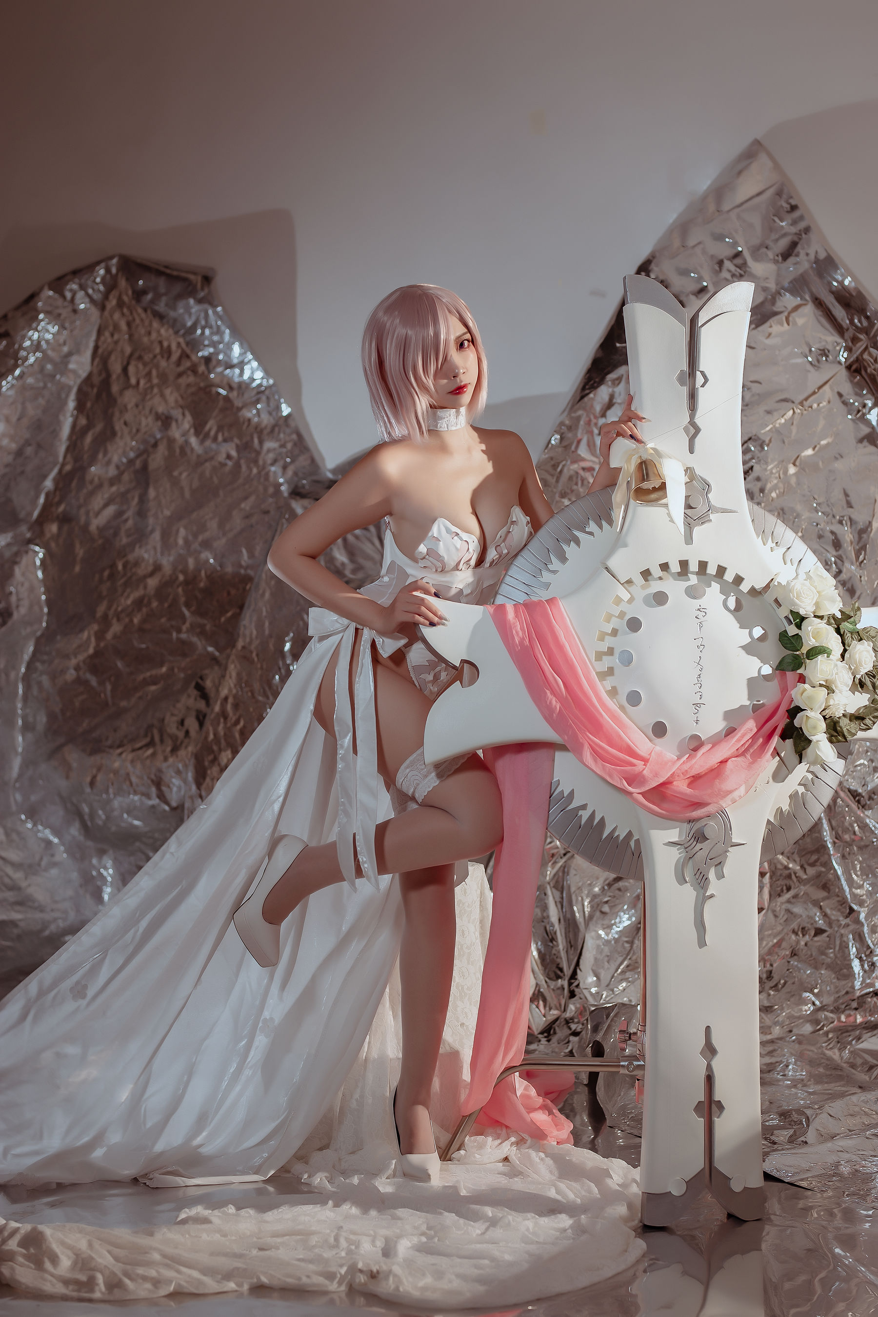 [福利COS] 人气Coser二佐Nisa - fate玛修婚纱