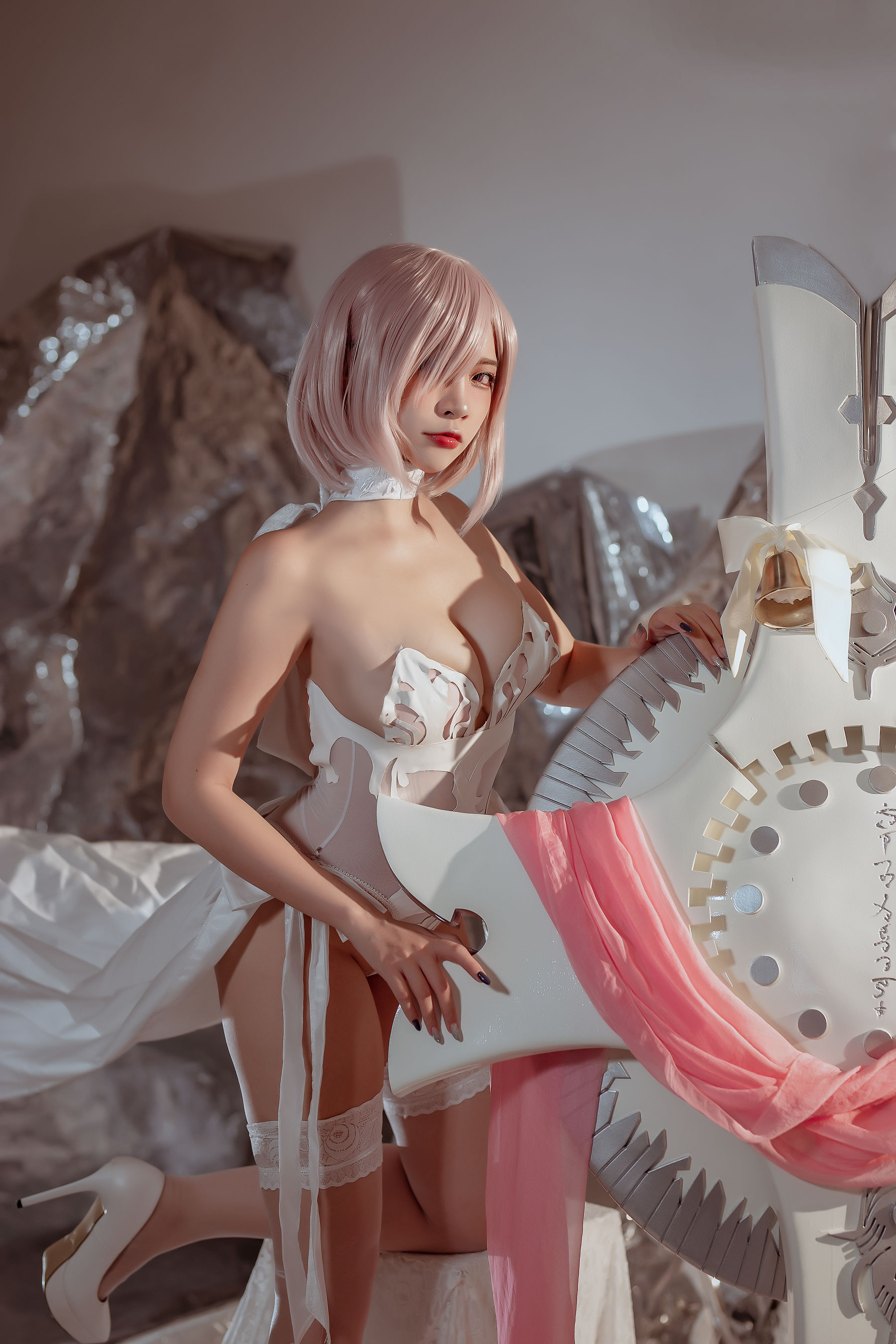 [福利COS] 人气Coser二佐Nisa - fate玛修婚纱