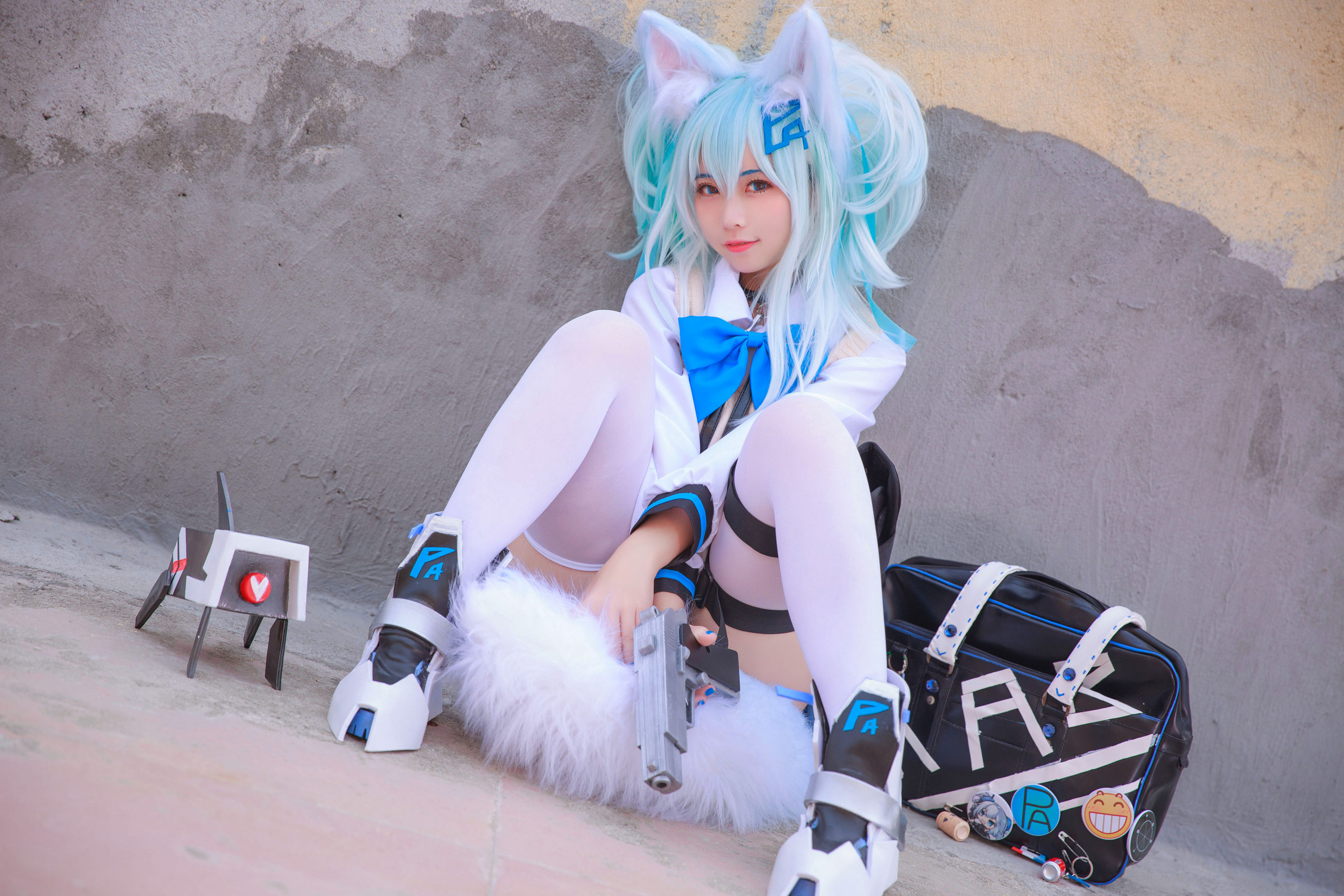 [福利COS] 动漫博主G44不会受伤 - 少女前线 PA15校服
