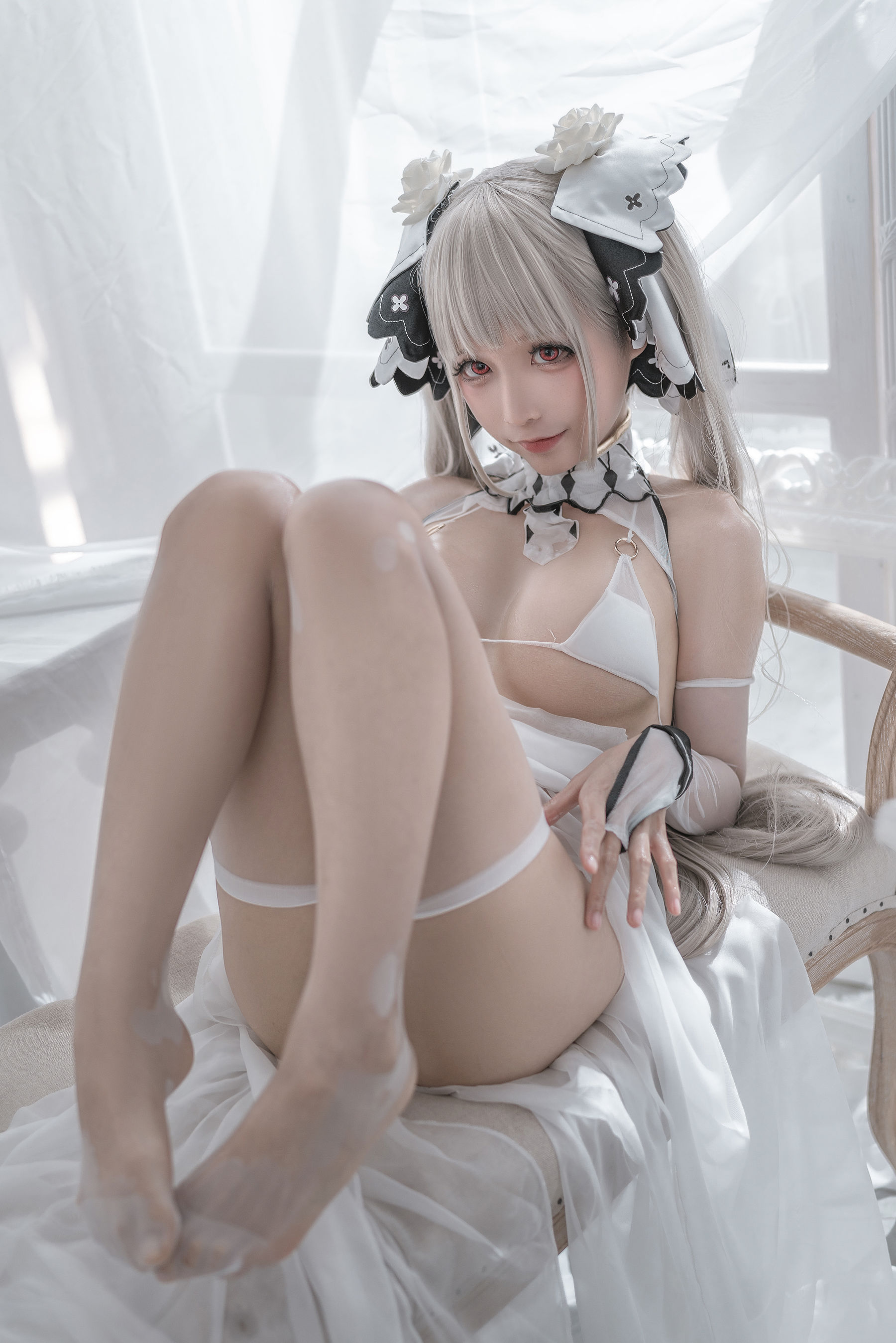 [福利COS] 动漫博主蠢沫沫 - 可畏婚纱