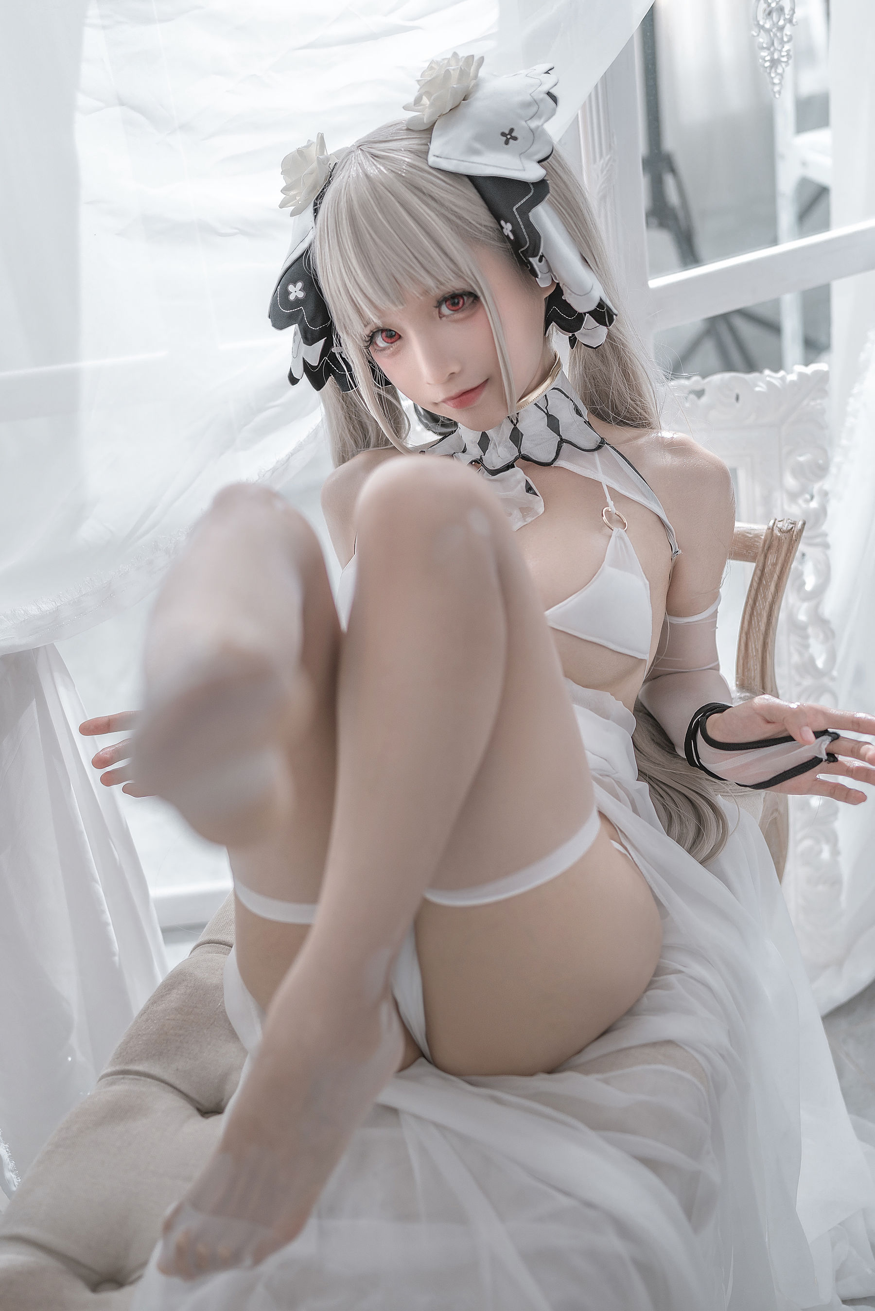 [福利COS] 动漫博主蠢沫沫 - 可畏婚纱