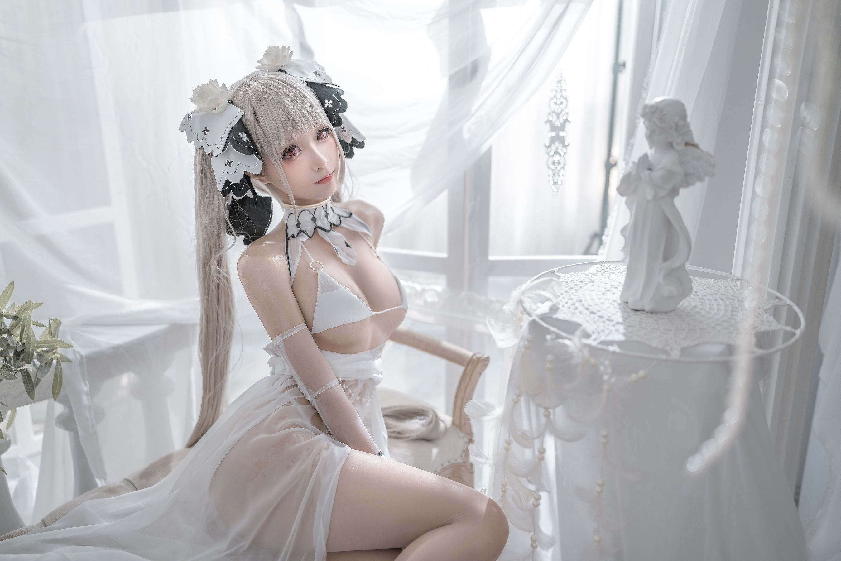 [福利COS] 动漫博主蠢沫沫 - 可畏婚纱