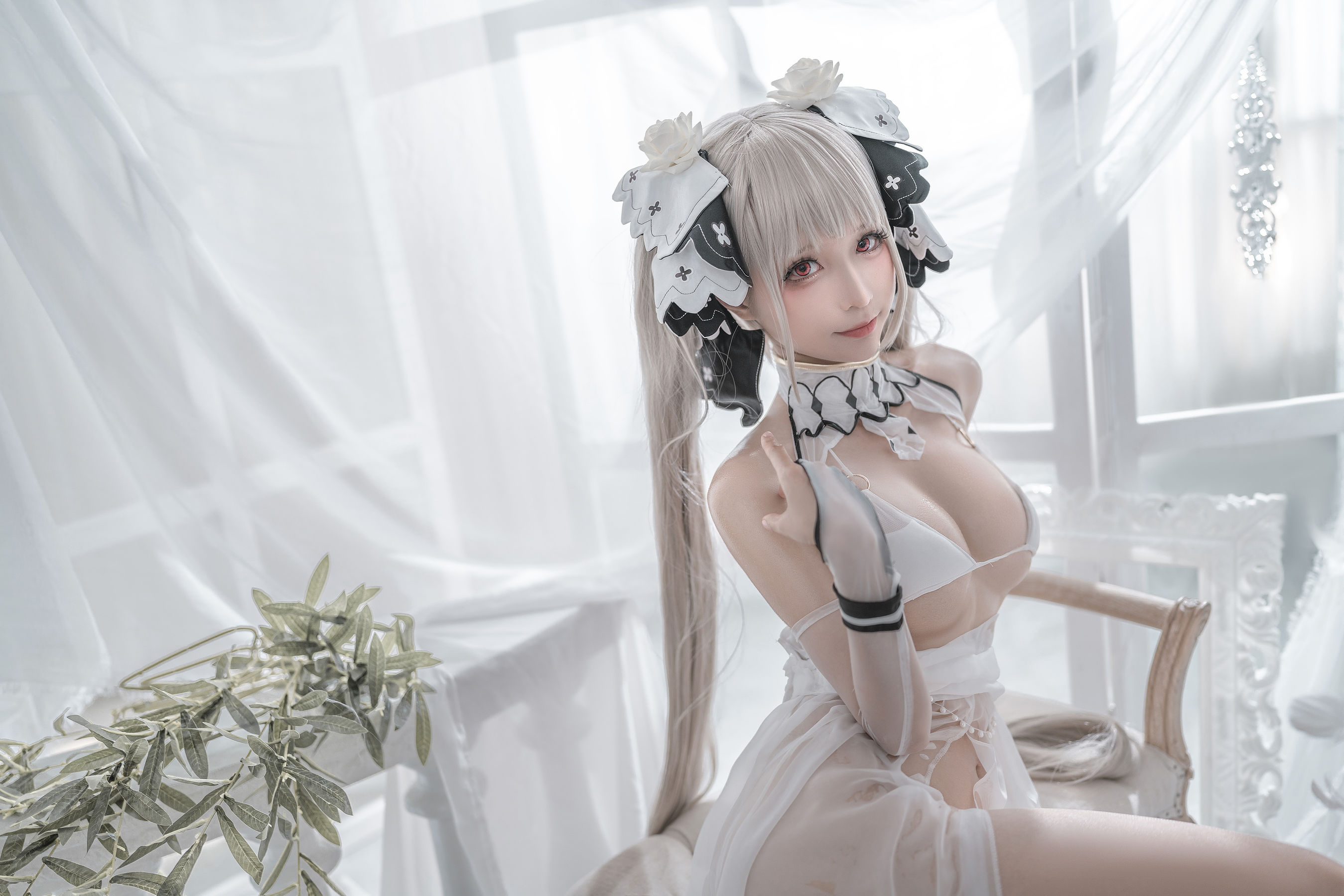 [福利COS] 动漫博主蠢沫沫 - 可畏婚纱