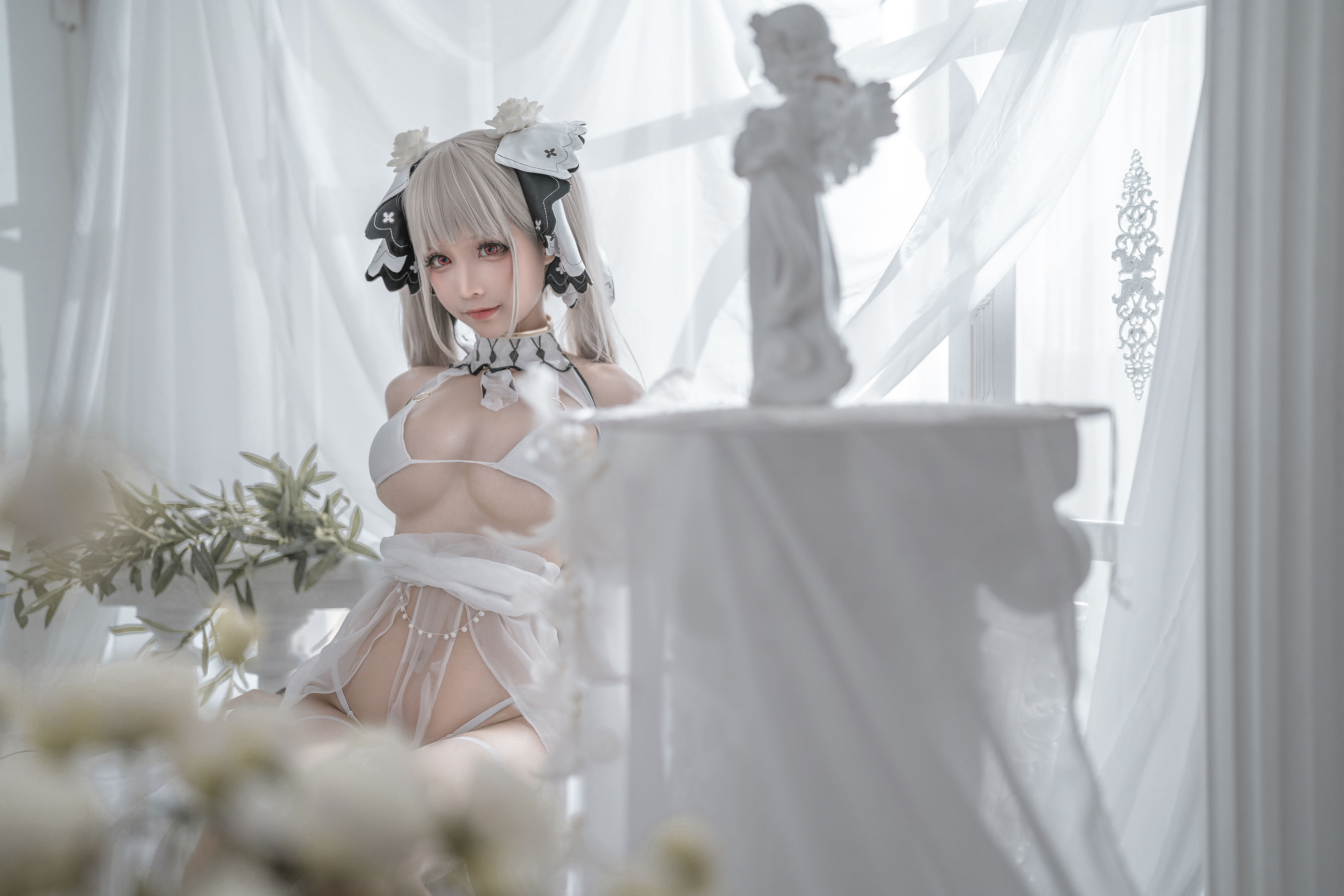 [福利COS] 动漫博主蠢沫沫 - 可畏婚纱