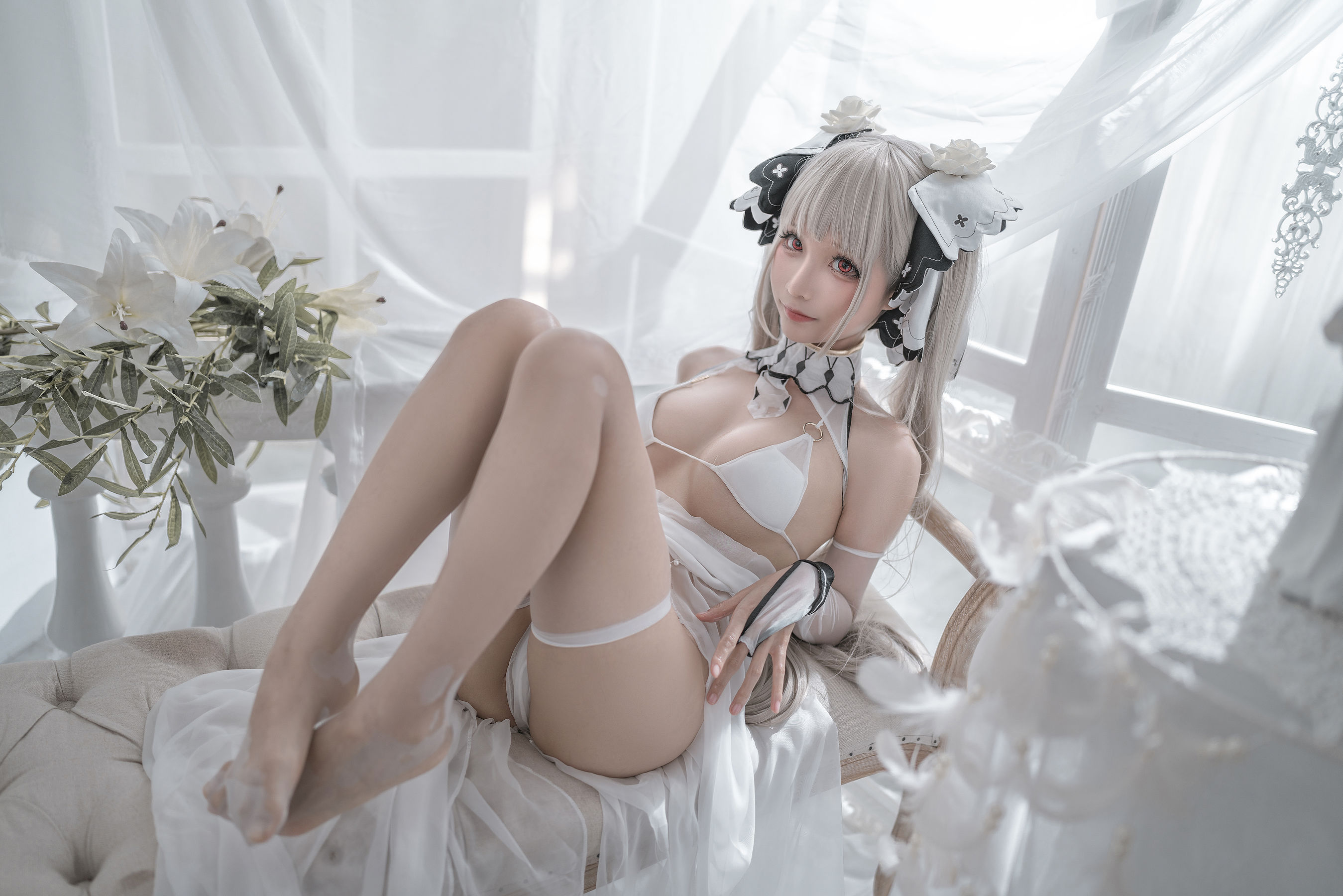 [福利COS] 动漫博主蠢沫沫 - 可畏婚纱