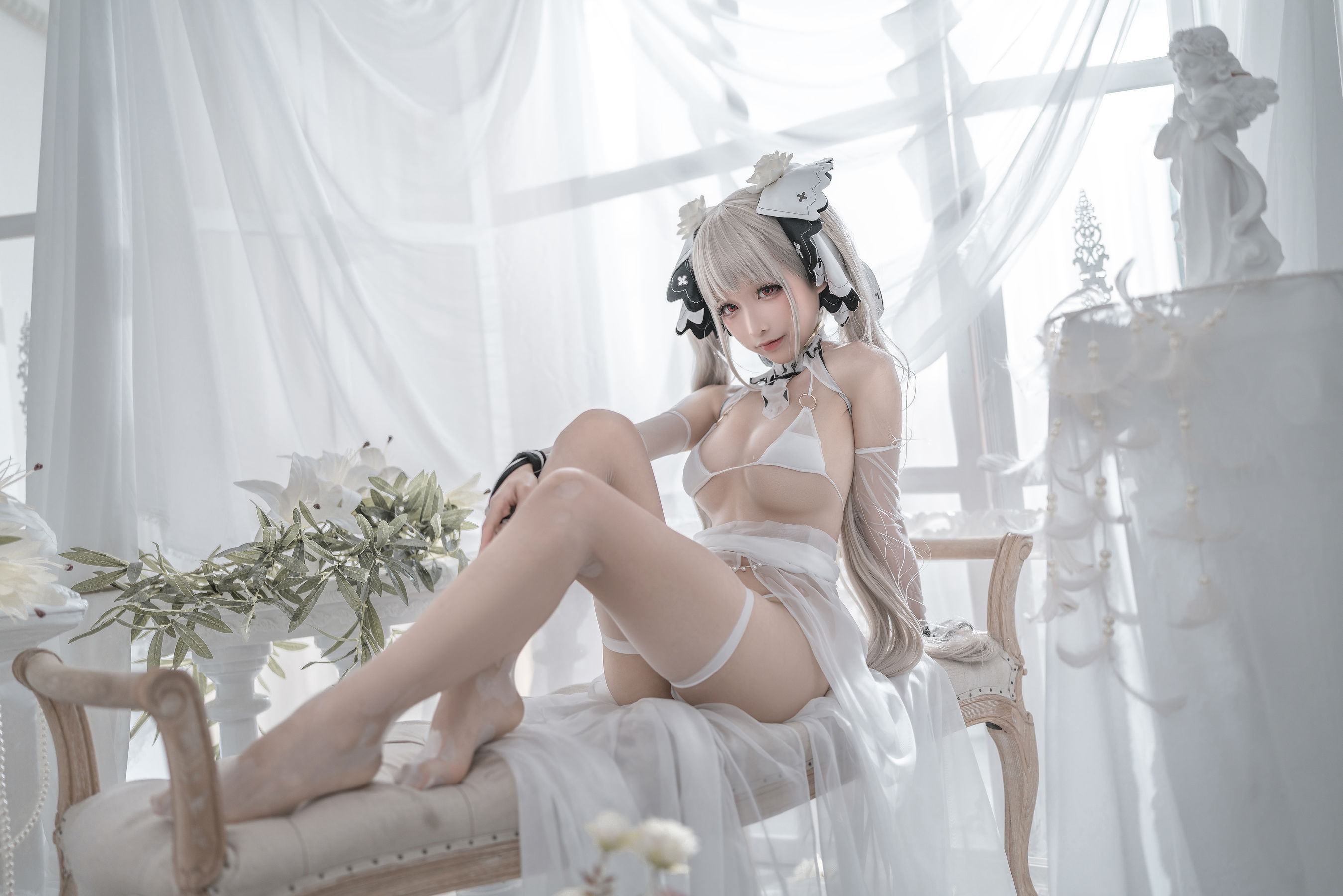 [福利COS] 动漫博主蠢沫沫 - 可畏婚纱