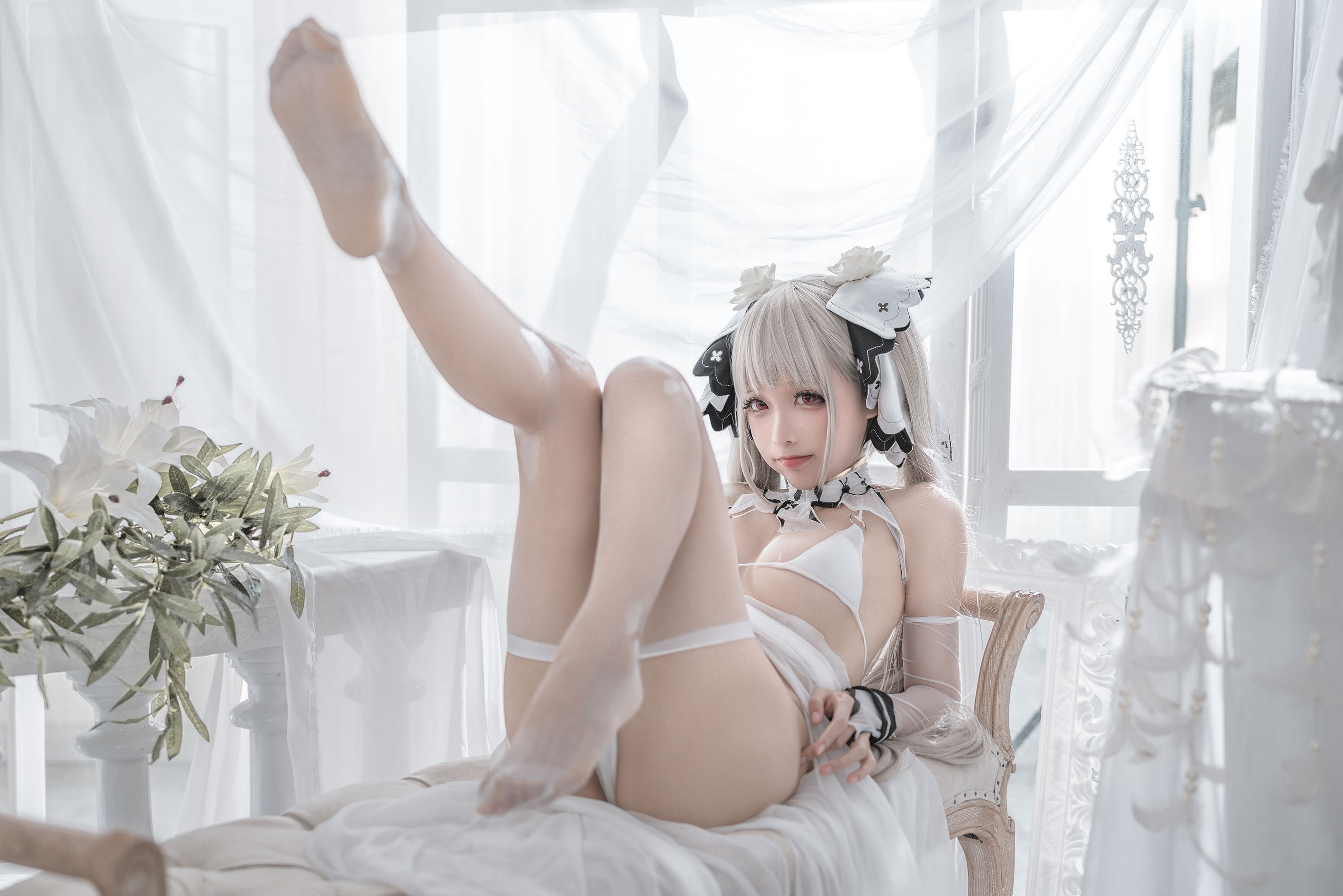 [福利COS] 动漫博主蠢沫沫 - 可畏婚纱