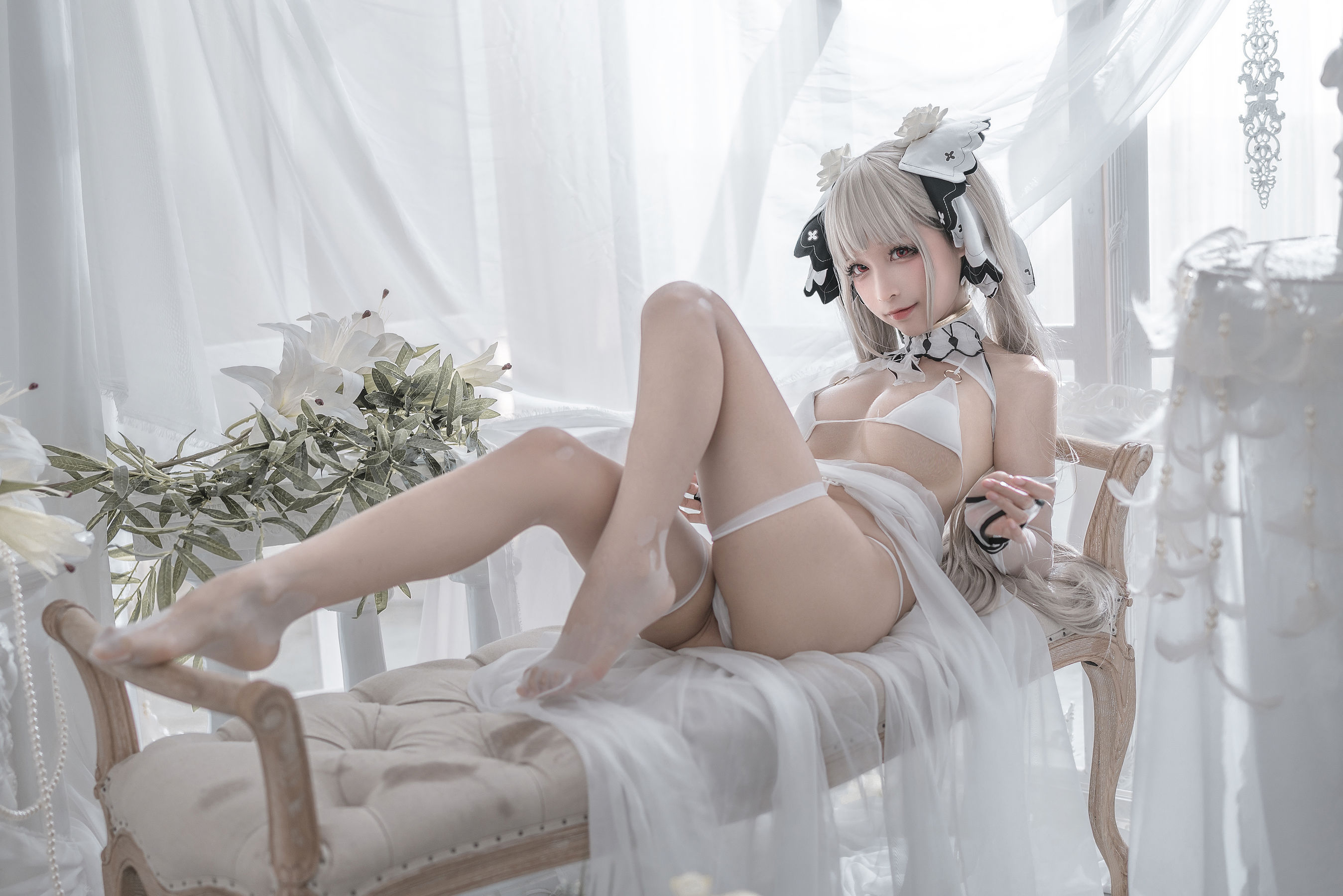 [福利COS] 动漫博主蠢沫沫 - 可畏婚纱