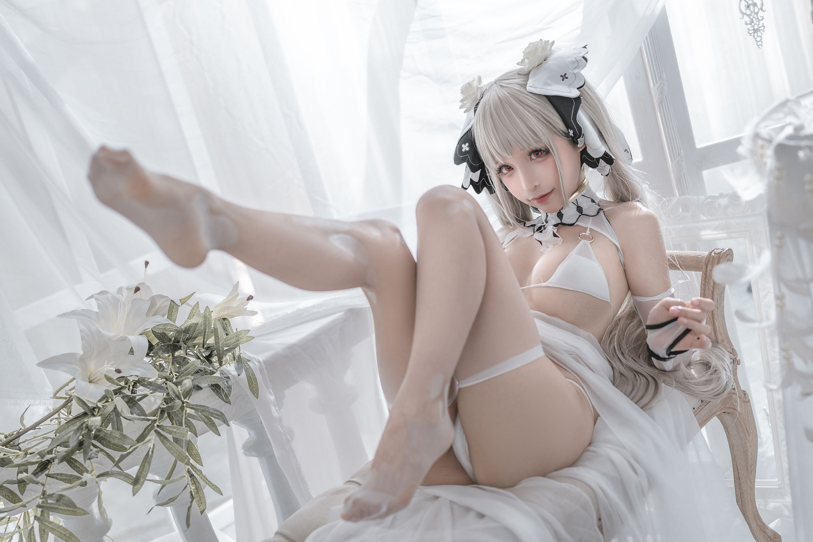 [福利COS] 动漫博主蠢沫沫 - 可畏婚纱