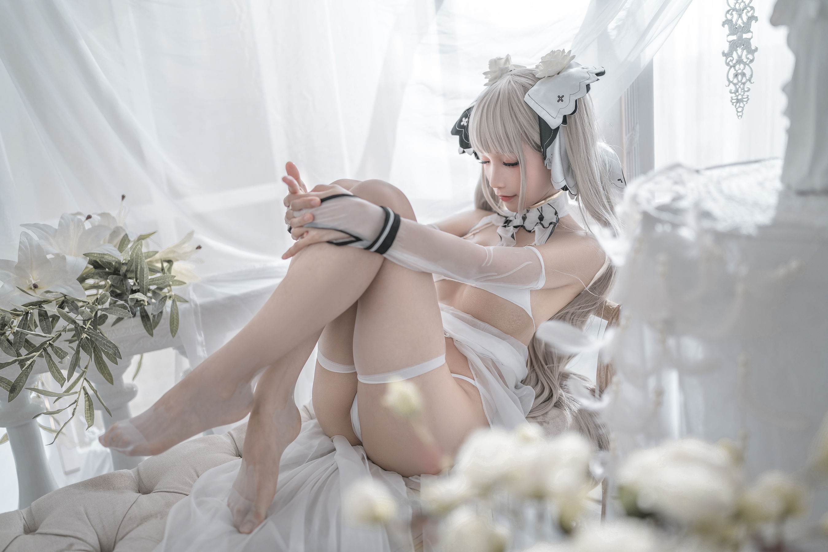 [福利COS] 动漫博主蠢沫沫 - 可畏婚纱
