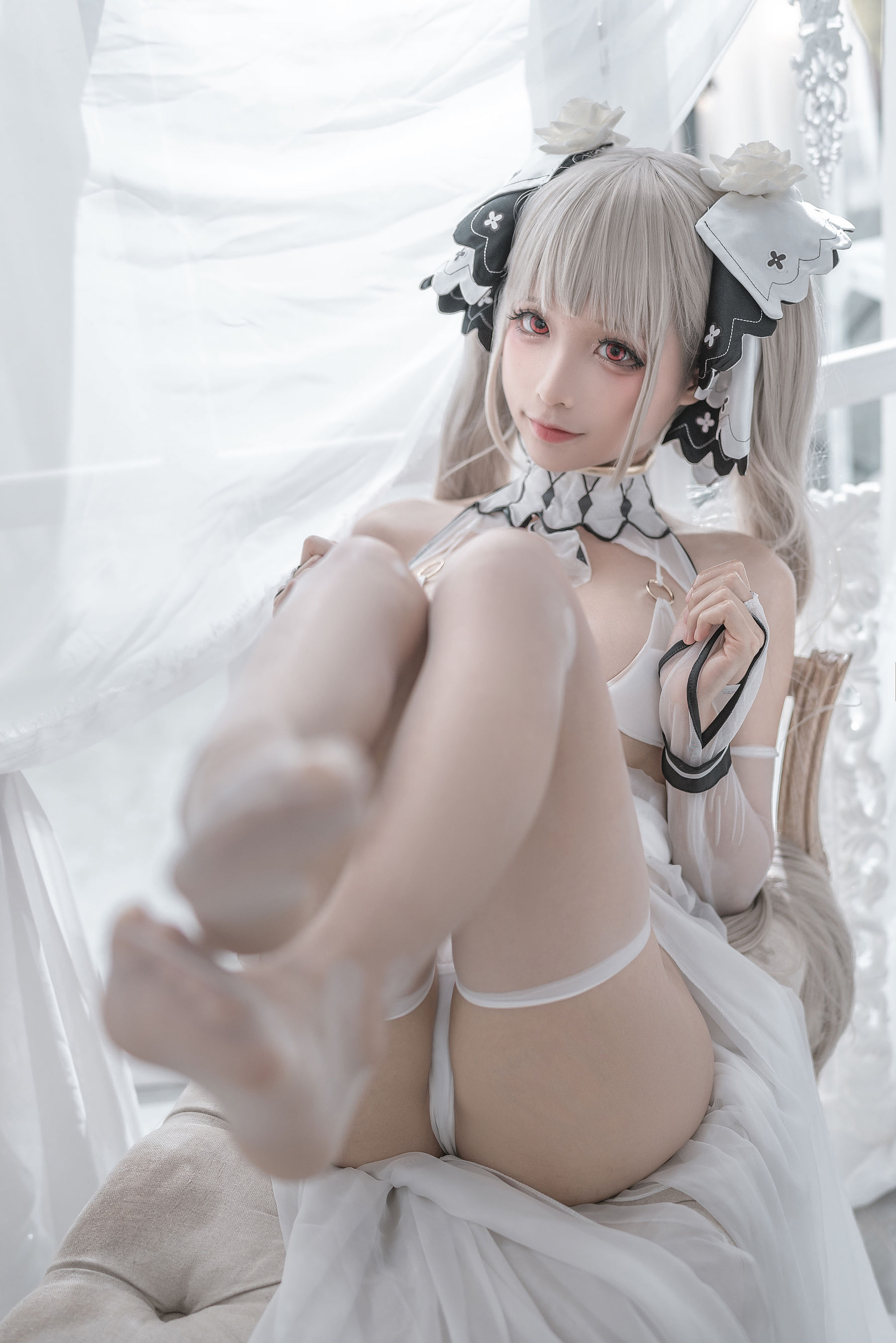 [福利COS] 动漫博主蠢沫沫 - 可畏婚纱