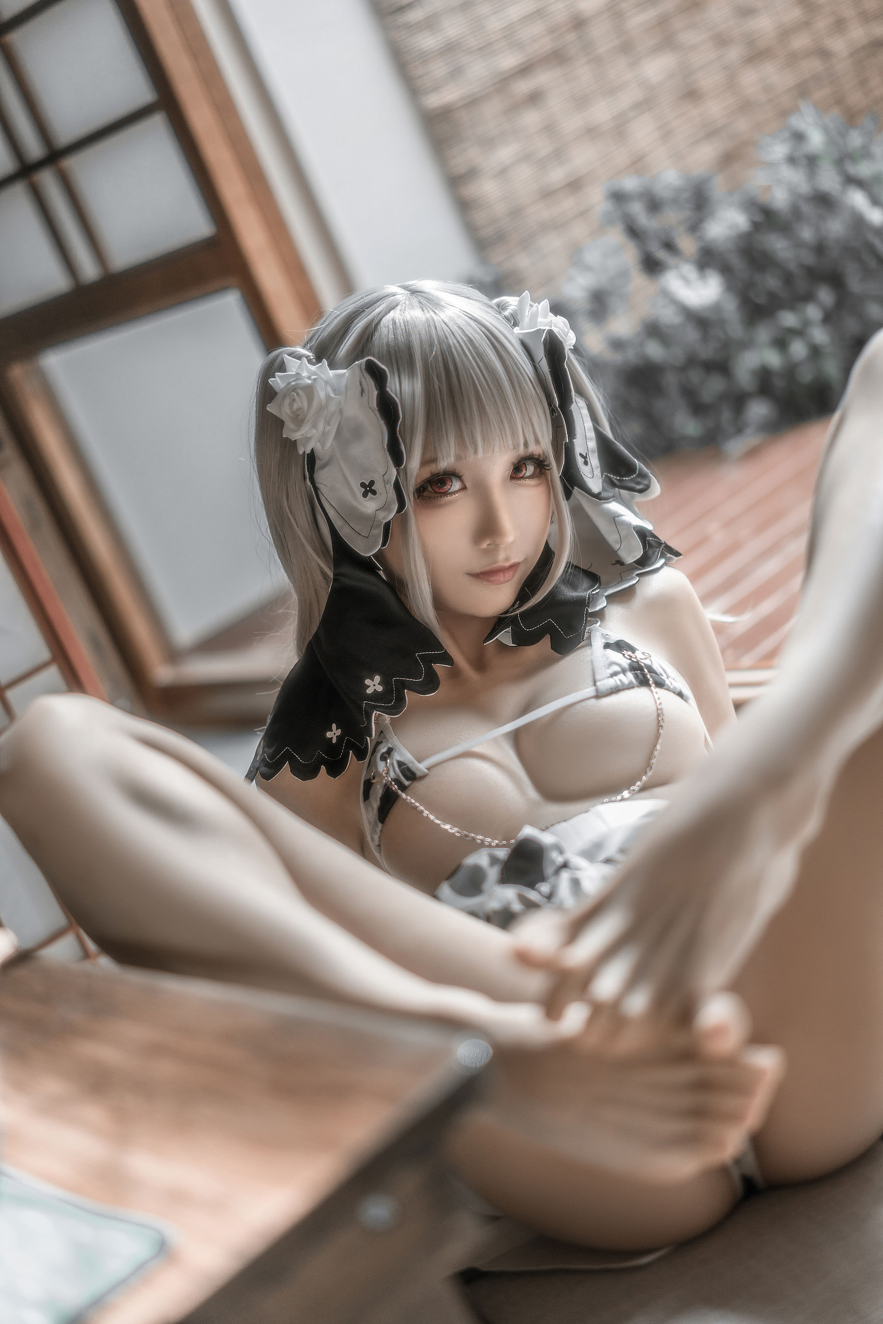 [福利COS] 动漫博主蠢沫沫 - 可畏婚纱绅士版