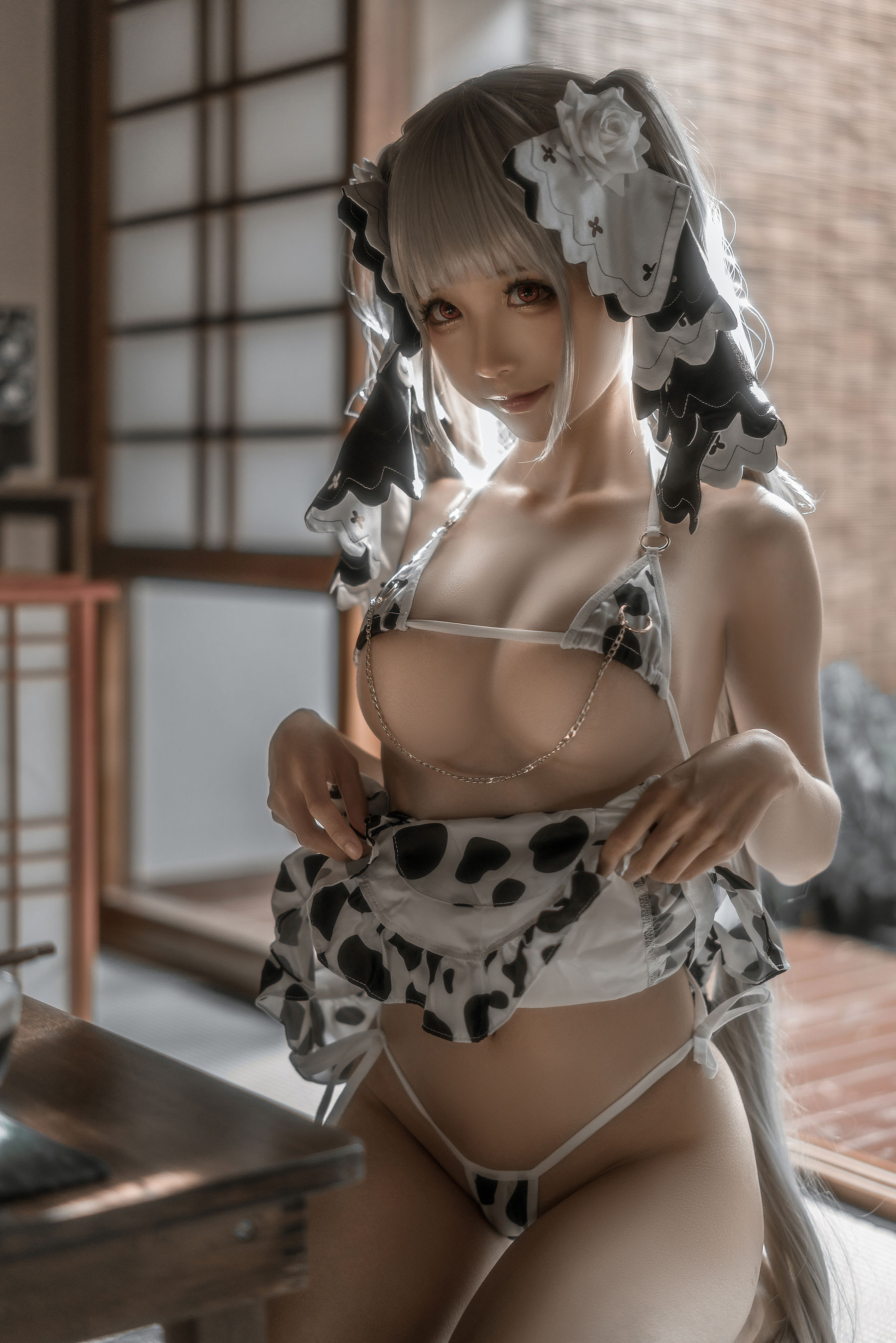 [福利COS] 动漫博主蠢沫沫 - 可畏婚纱绅士版