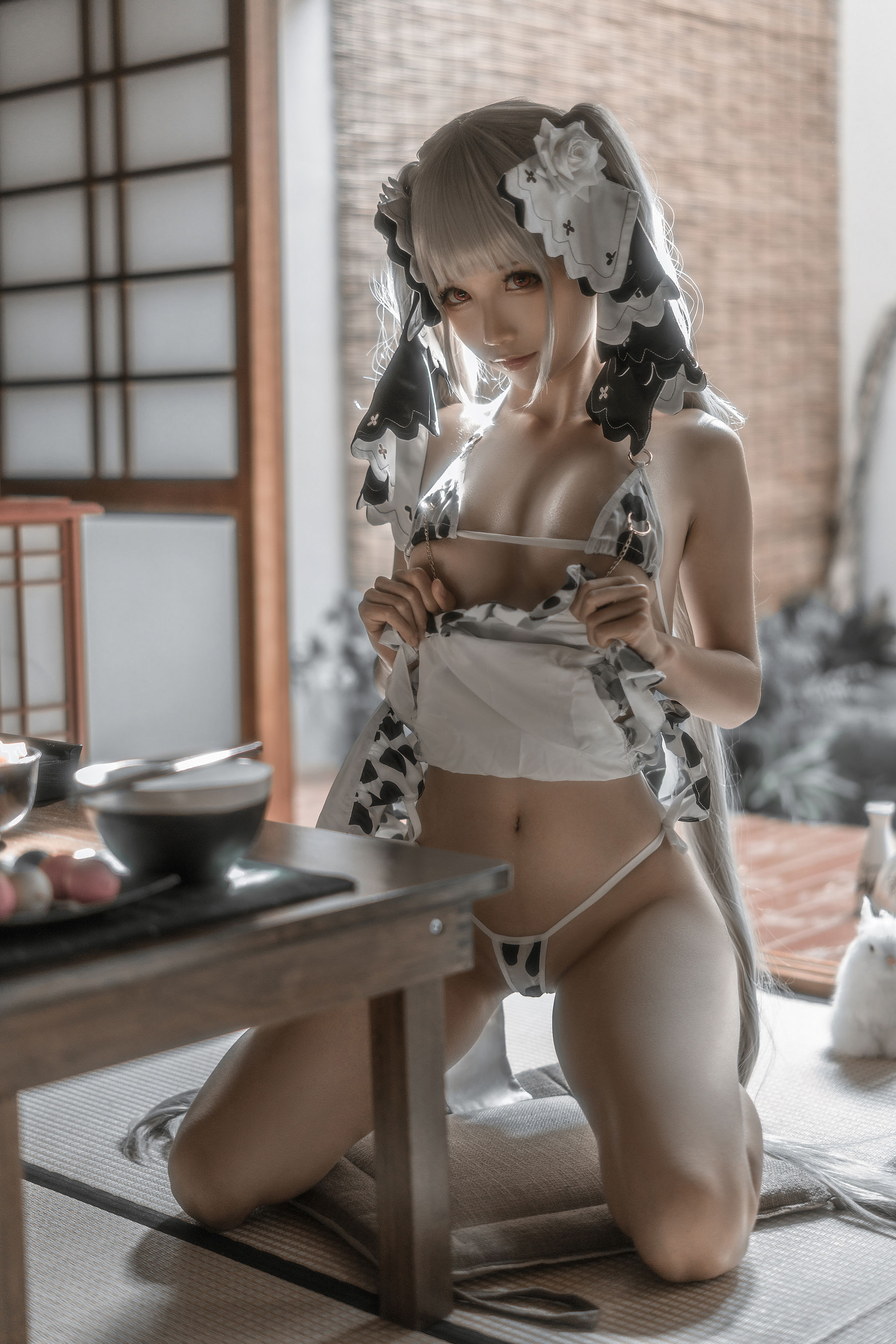 [福利COS] 动漫博主蠢沫沫 - 可畏婚纱绅士版