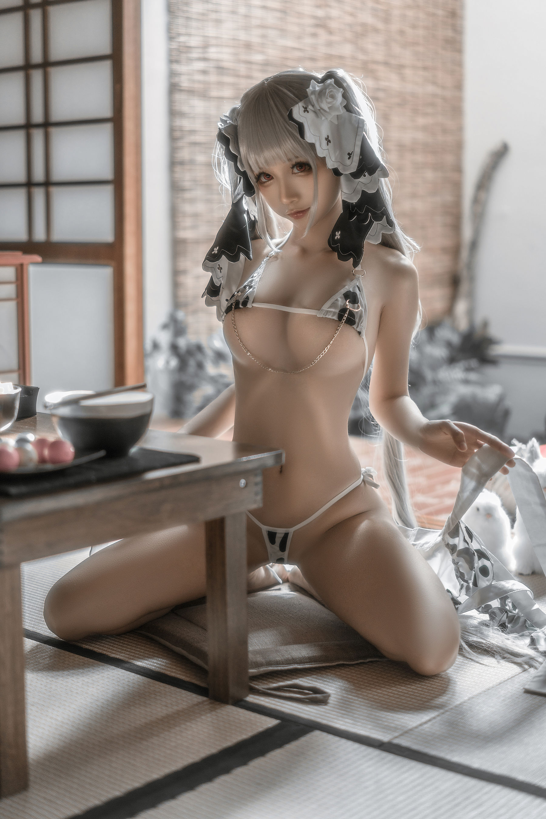 [福利COS] 动漫博主蠢沫沫 - 可畏婚纱绅士版