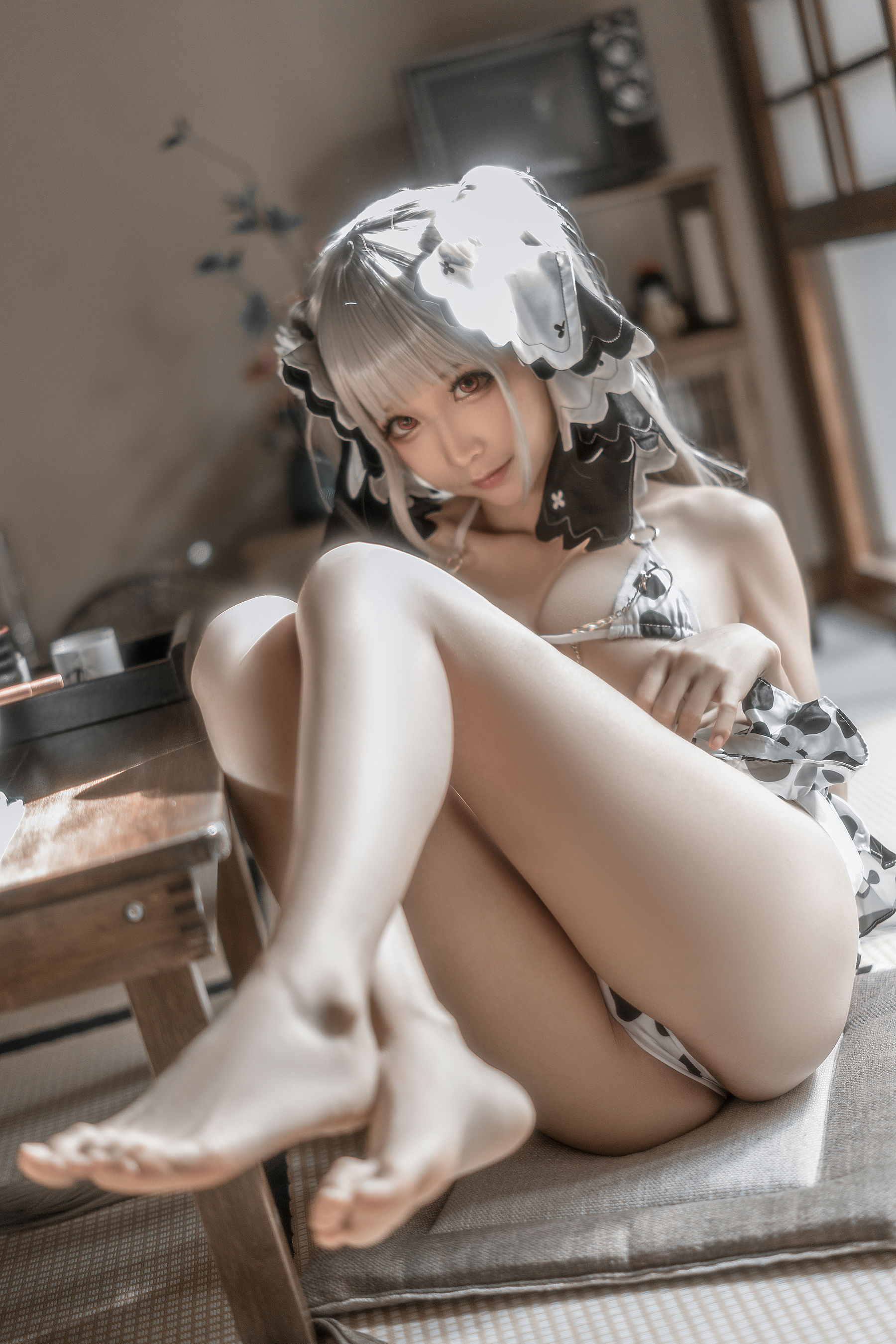 [福利COS] 动漫博主蠢沫沫 - 可畏婚纱绅士版