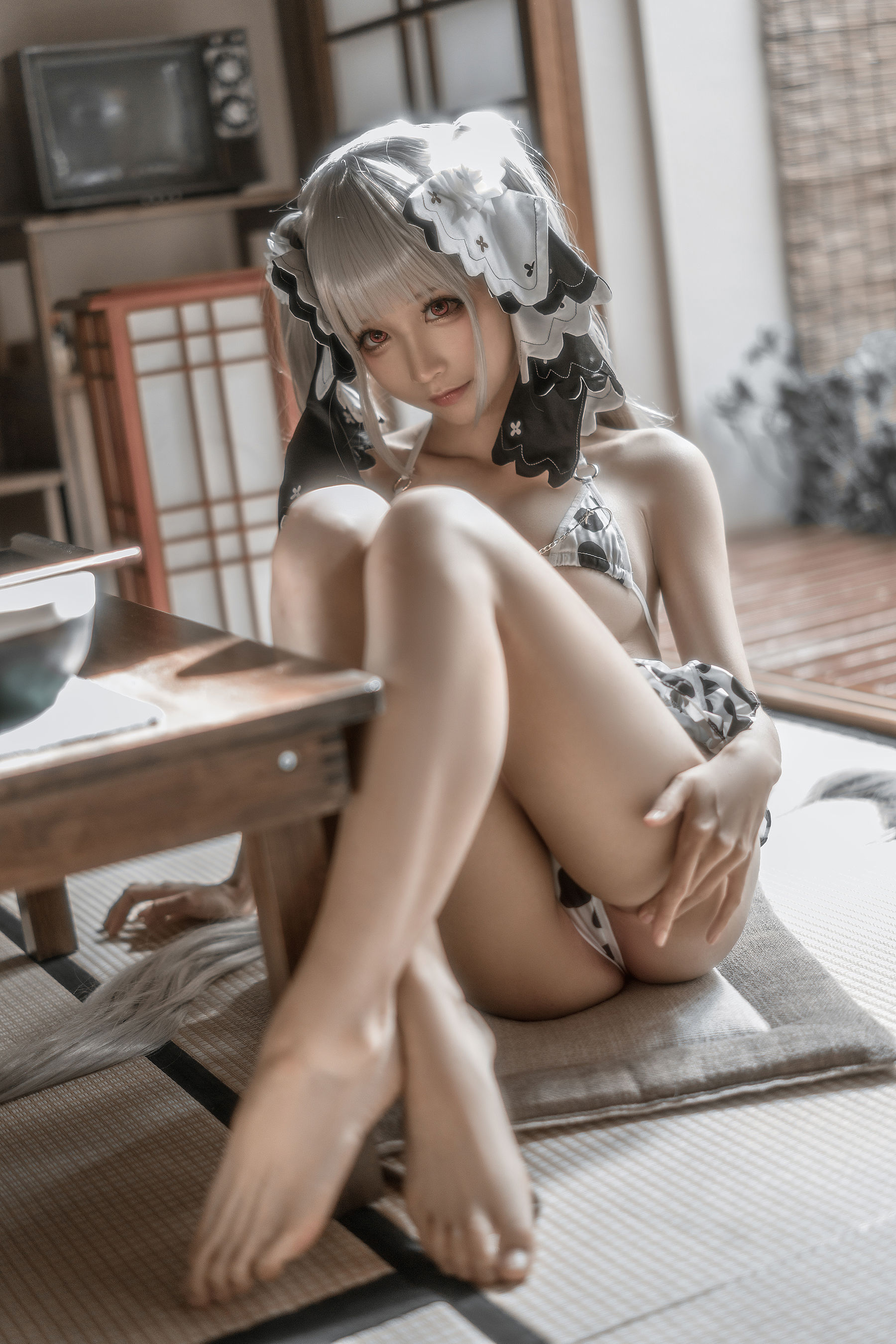 [福利COS] 动漫博主蠢沫沫 - 可畏婚纱绅士版