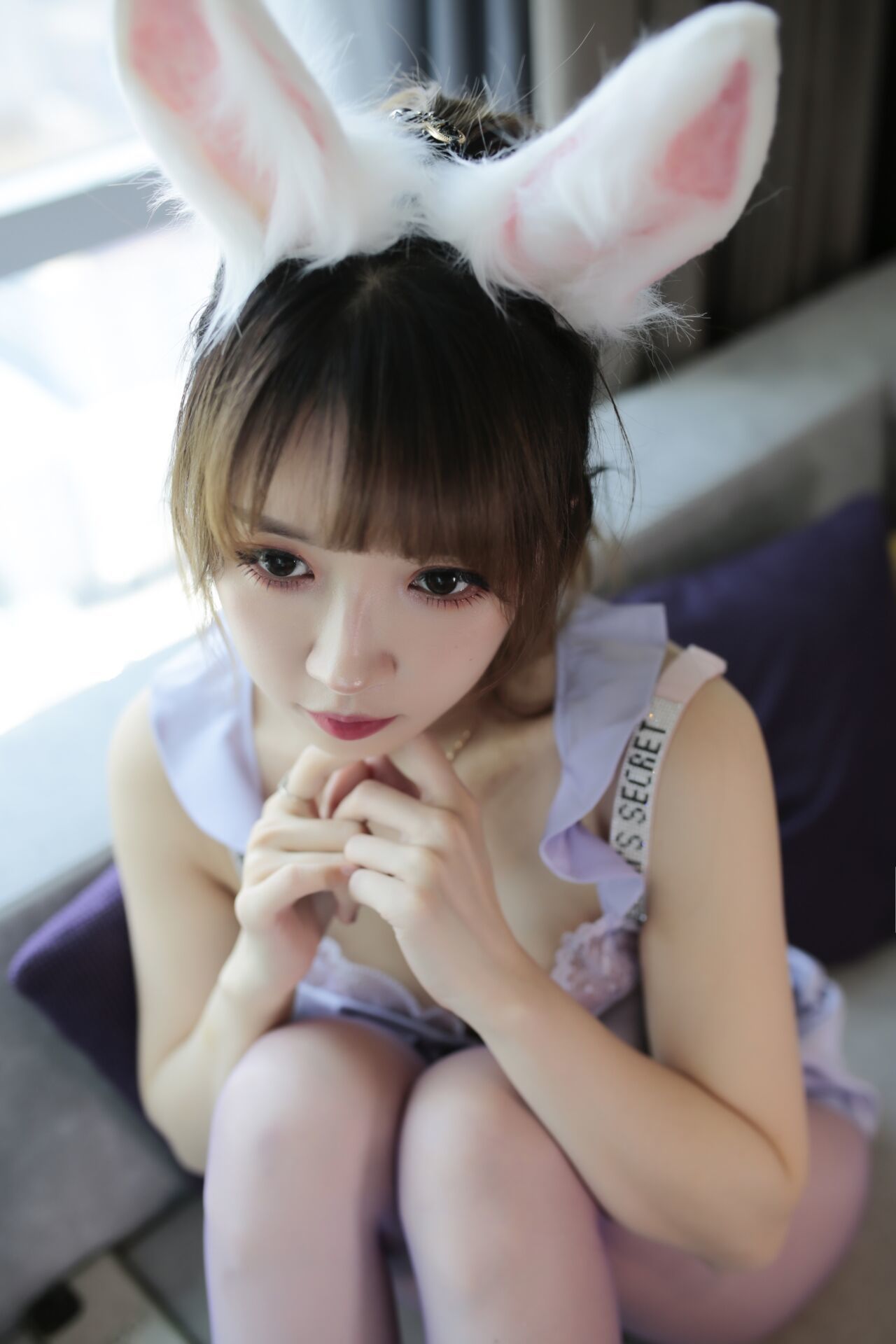 [福利COS] 斗鱼主播小女巫露娜 - 粉紫兔兔