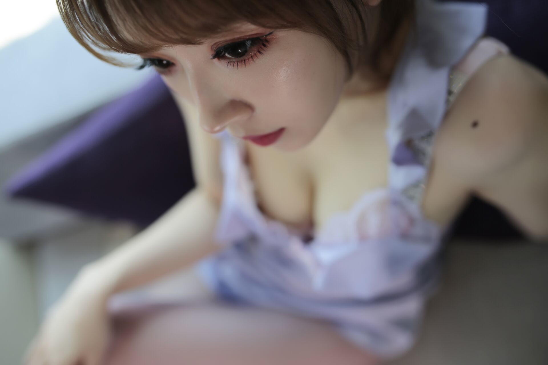 [福利COS] 斗鱼主播小女巫露娜 - 粉紫兔兔