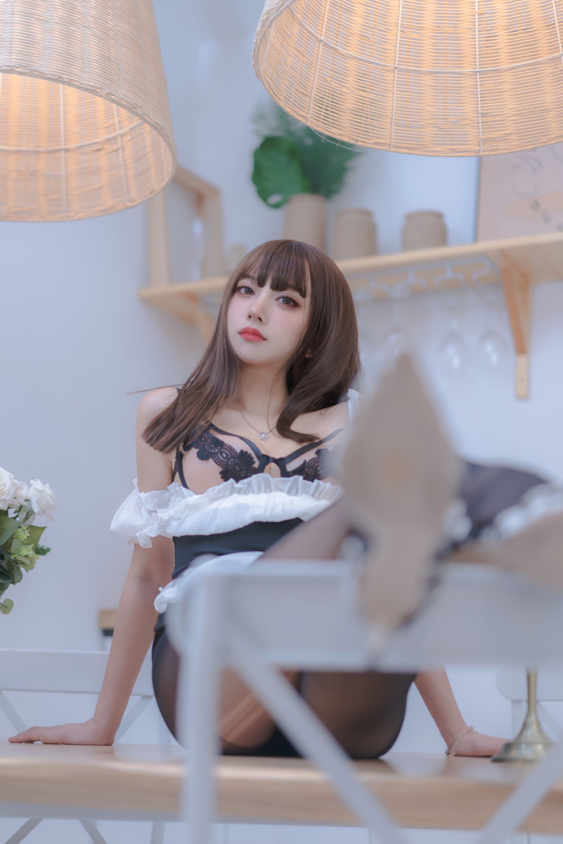 [福利COS] 斗鱼米线线sama写真 - 女仆使用手册