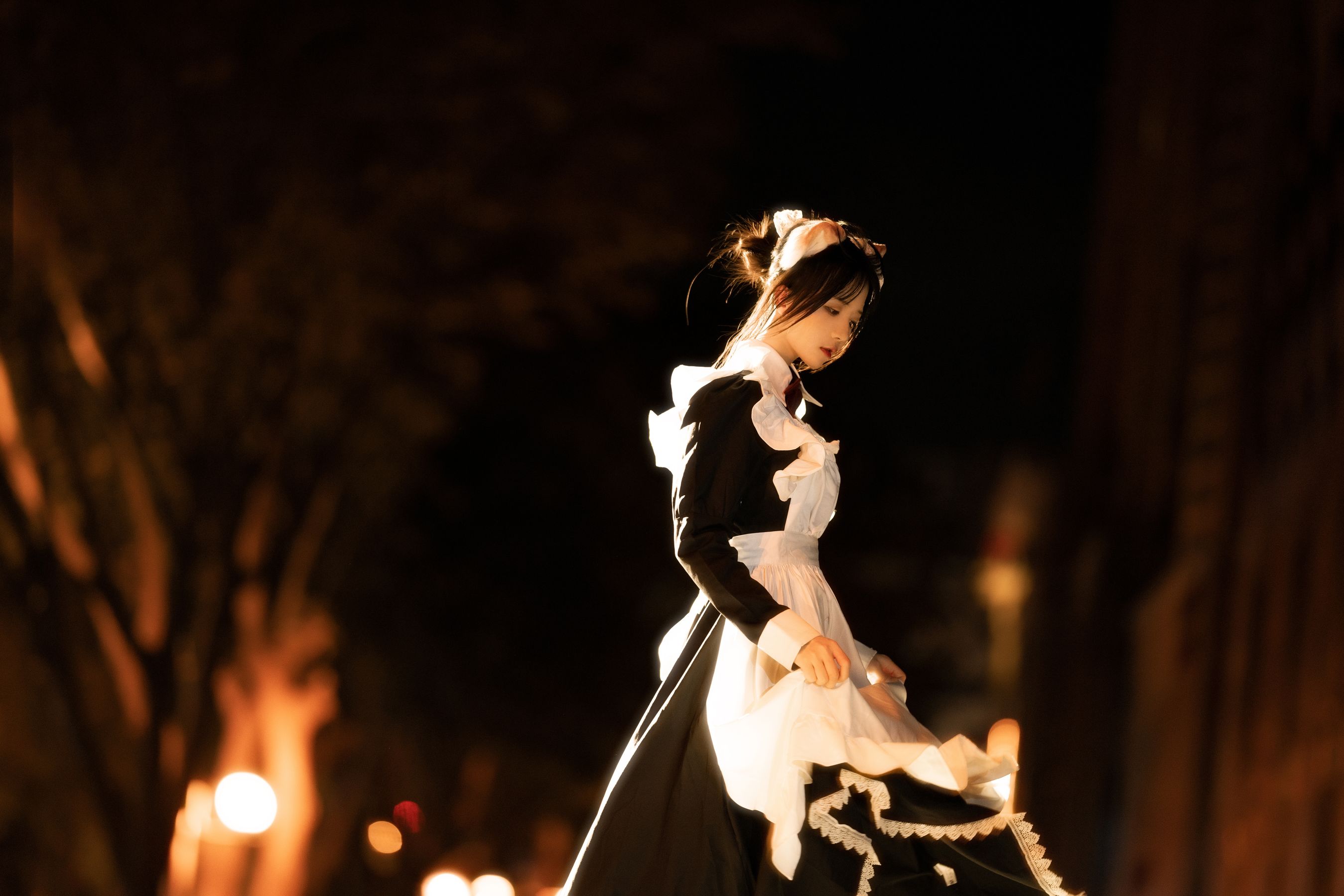 [福利COS] 桜桃喵 - 长裙妹抖