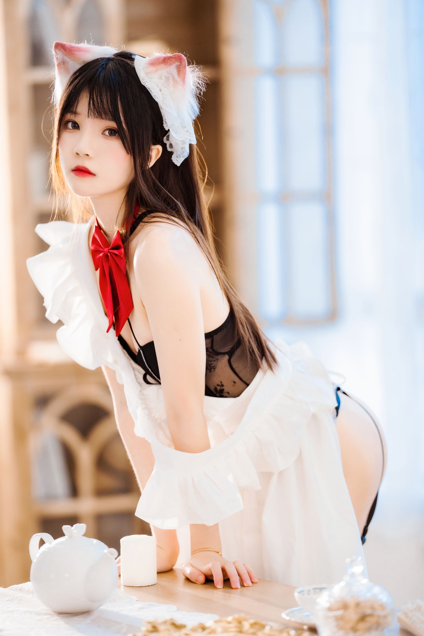 [福利COS] 桜桃喵 - 长裙妹抖