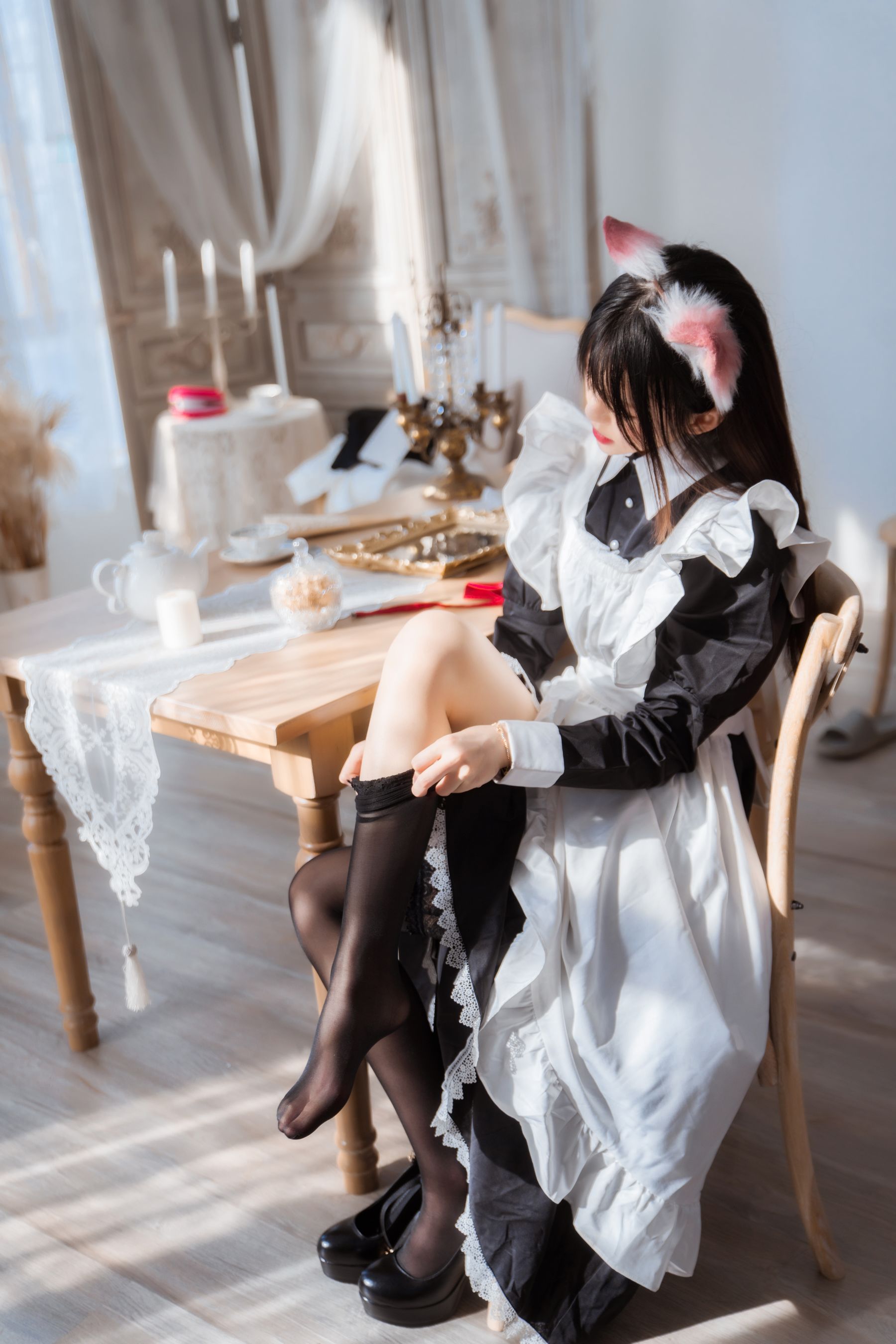 [福利COS] 桜桃喵 - 长裙妹抖
