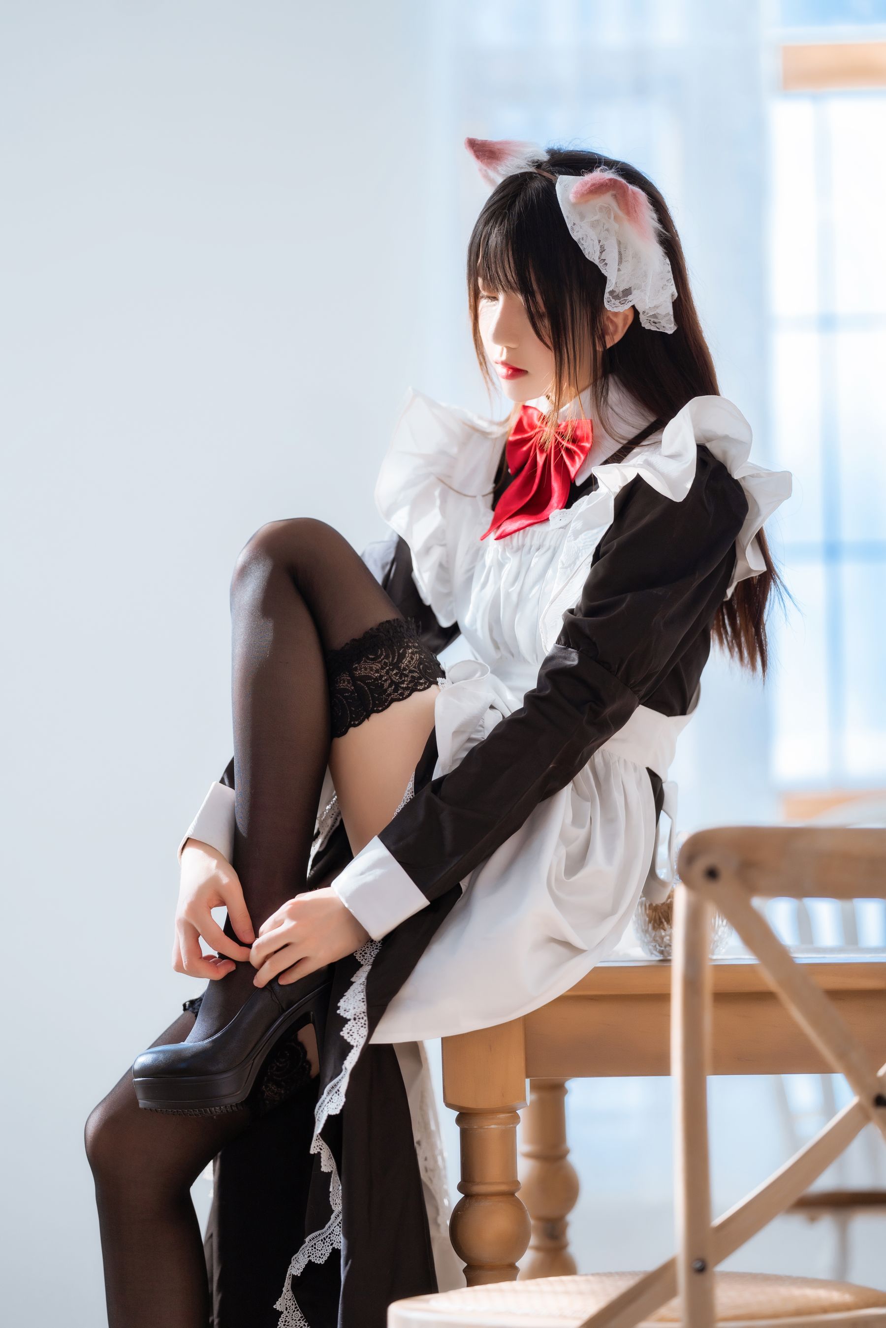 [福利COS] 桜桃喵 - 长裙妹抖
