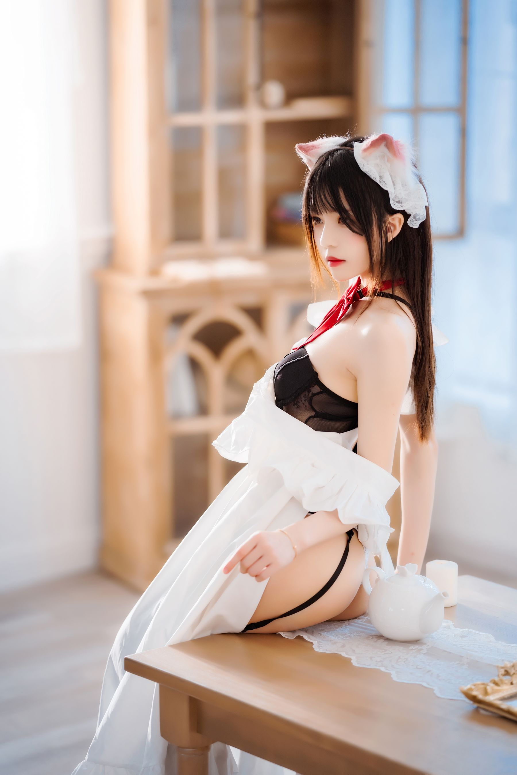 [福利COS] 桜桃喵 - 长裙妹抖