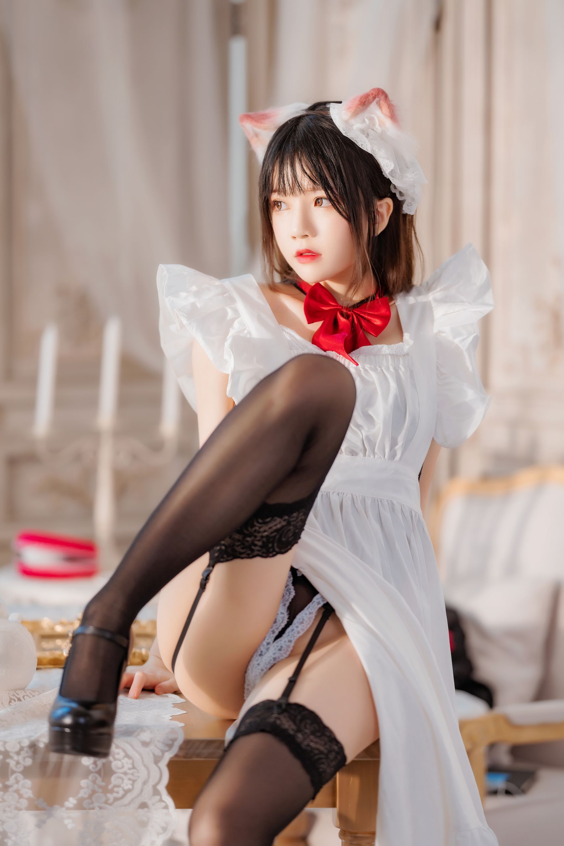 [福利COS] 桜桃喵 - 长裙妹抖
