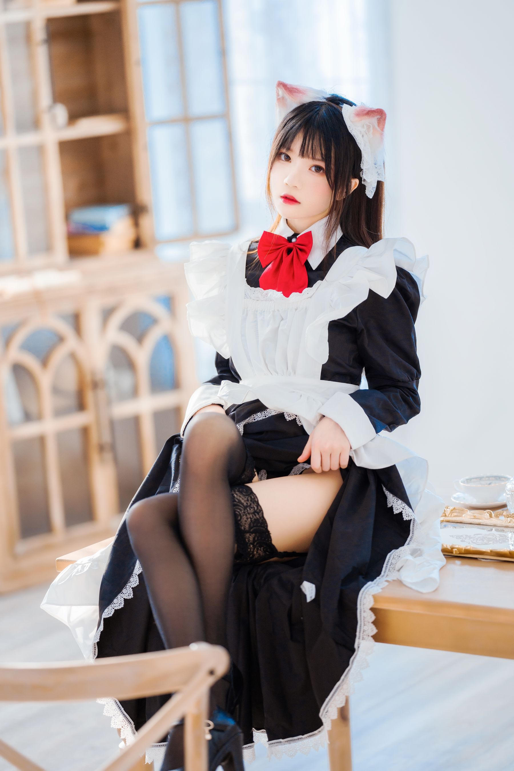 [福利COS] 桜桃喵 - 长裙妹抖