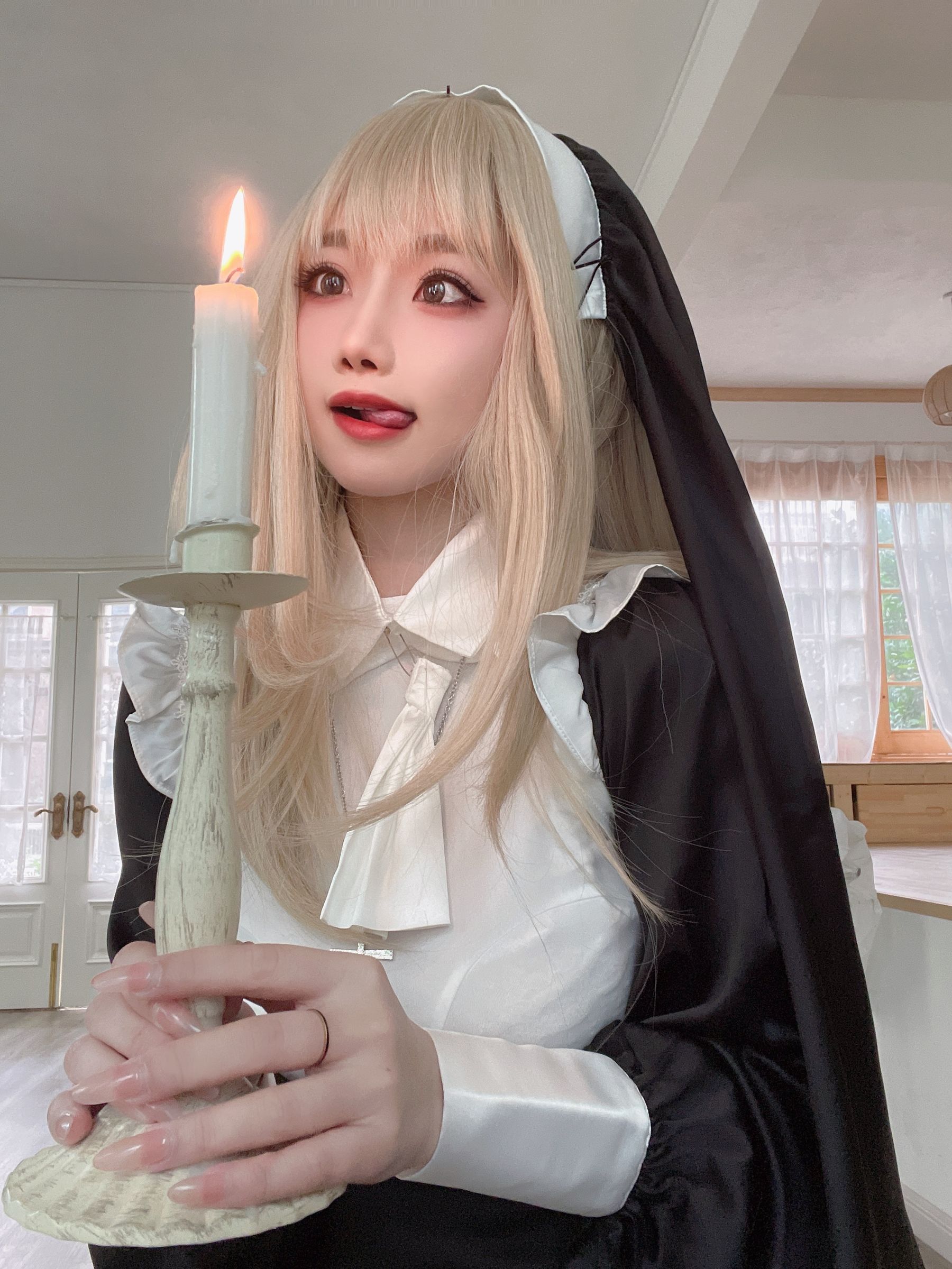 [福利COS] 白嫩美少女鬼畜瑶 - 修女